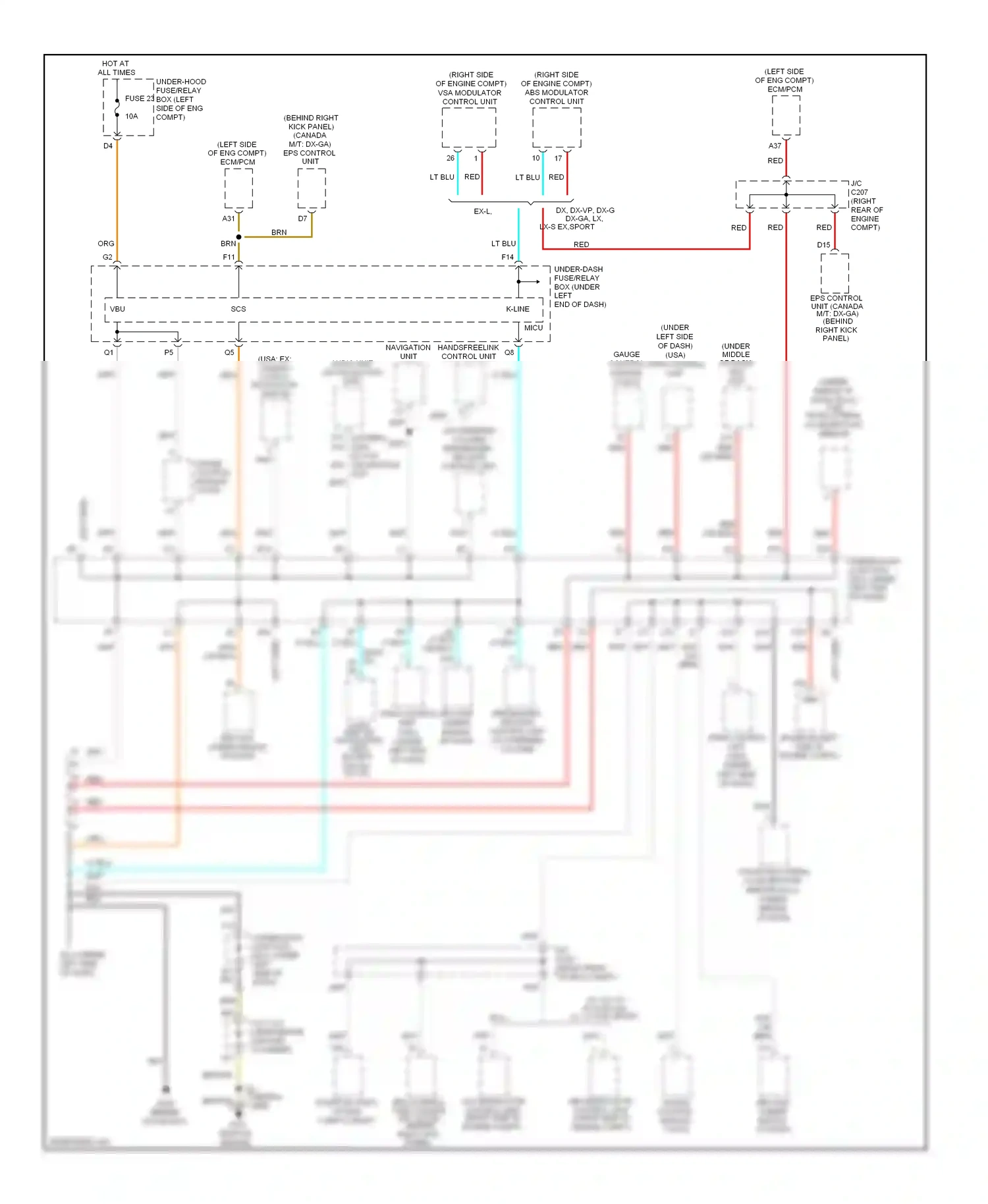 Wiring diagram blk for Honda Civic VIII facelift (2008-2011) (15 of 163)