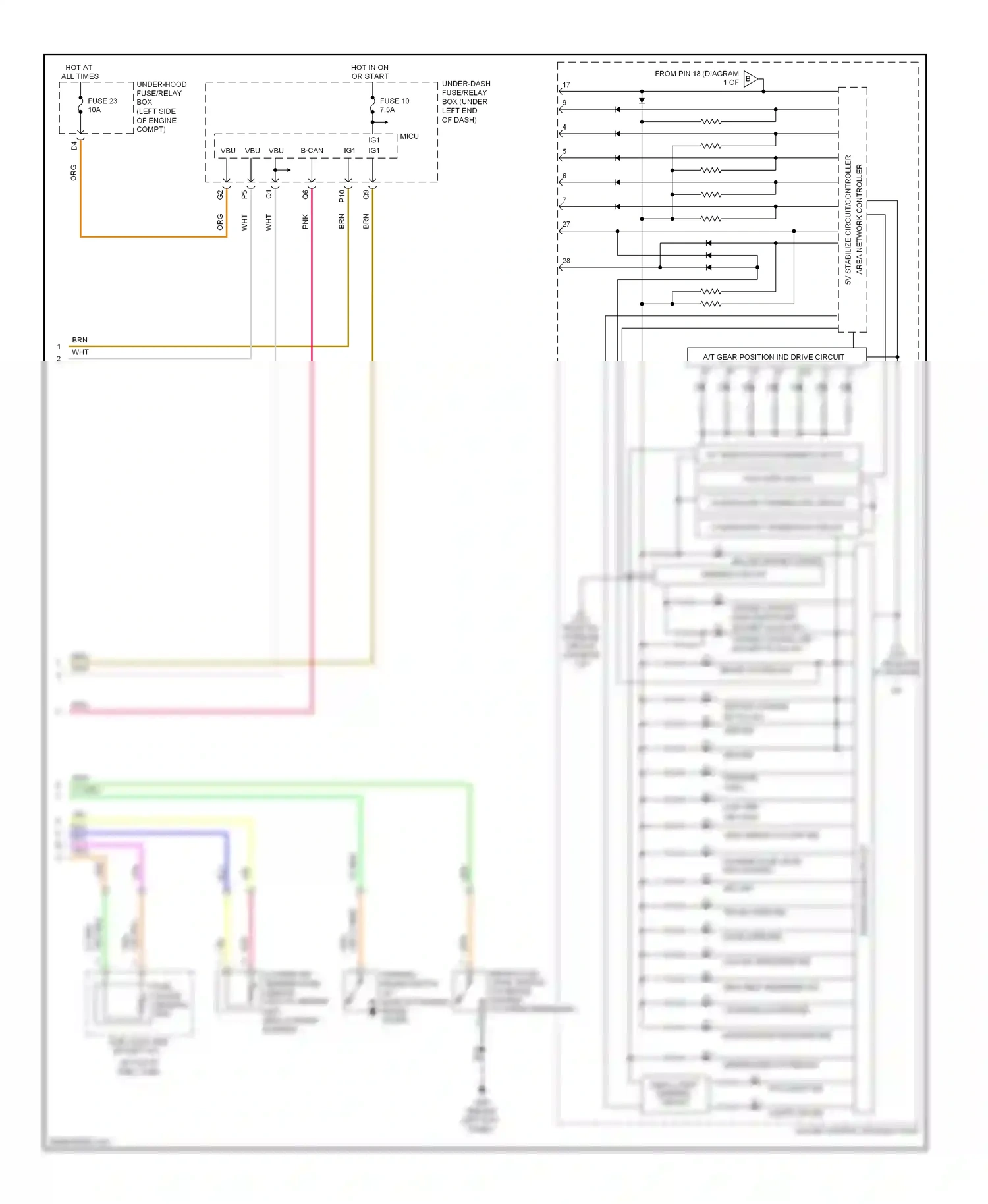Wiring diagram blu for Honda Civic VIII facelift (2008-2011) (57 of 131)