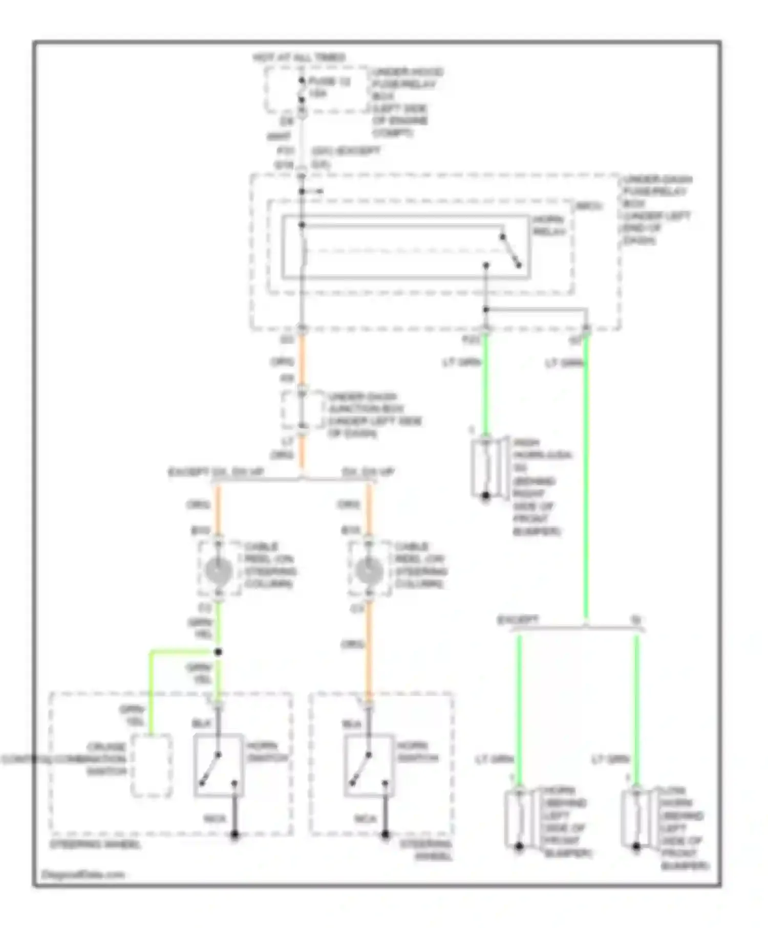 Wiring diagram cruise control combination switch for Honda Civic VIII facelift (2008-2011) (3 of 7)