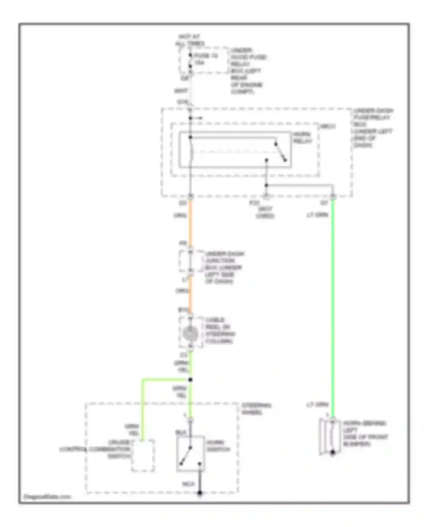 Wiring diagram cruise control combination switch for Honda Civic VIII facelift (2008-2011) (4 of 7)