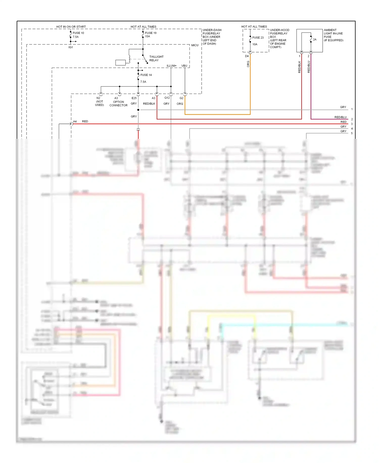 Wiring diagram dimming switch for Honda Civic VIII facelift (2008-2011) (5 of 5)