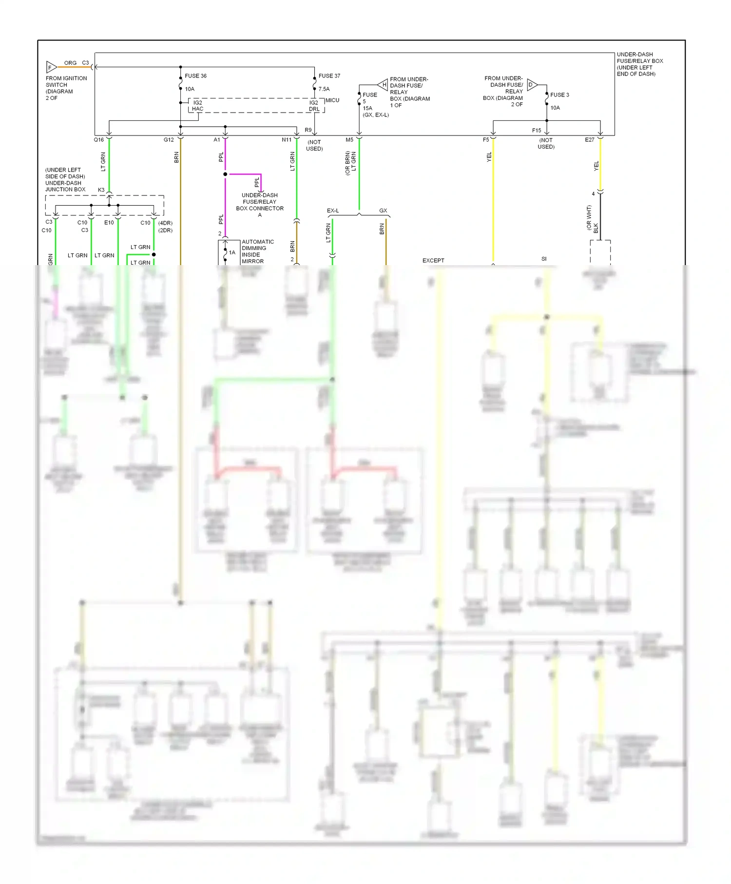 Wiring diagram eld unit for Honda Civic VIII facelift (2008-2011) (3 of 6)