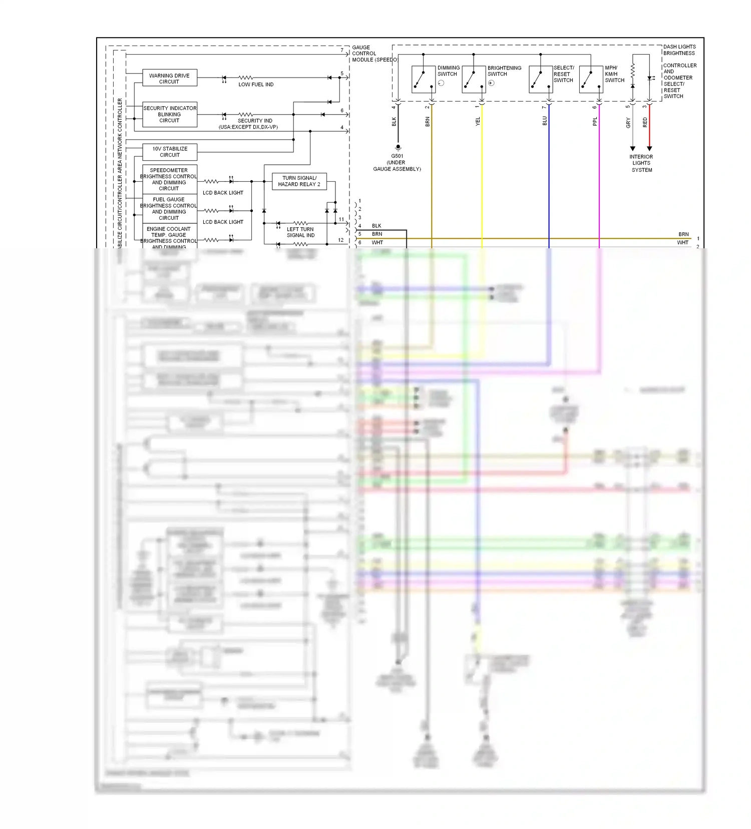 Wiring diagram engine coolant for Honda Civic VIII facelift (2008-2011) (1 of 1)