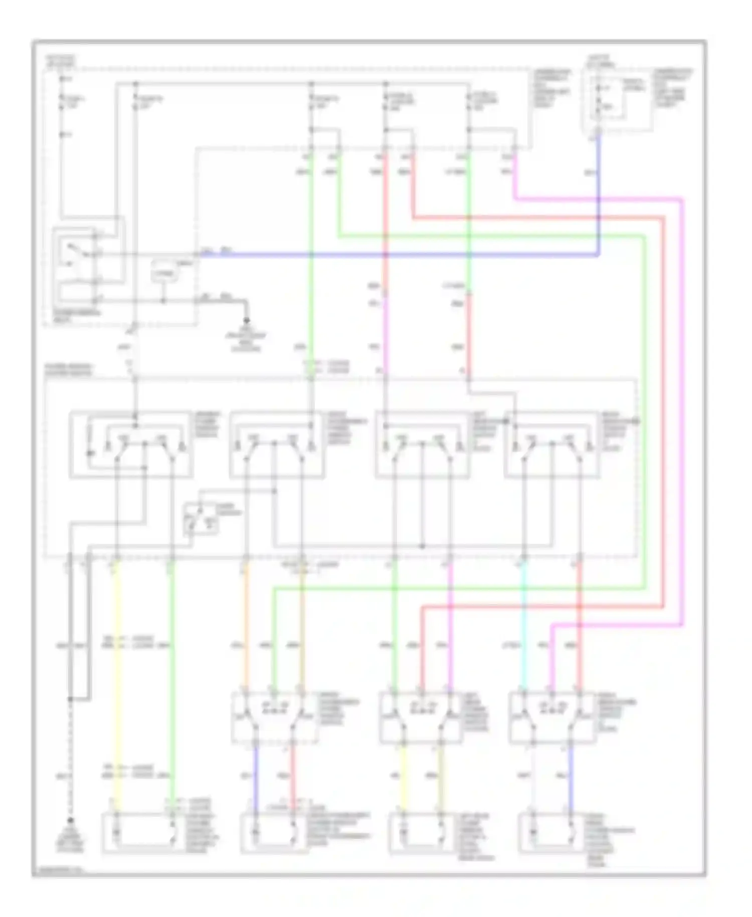 Wiring diagram front passenger's power window switch for Honda Civic VIII facelift (2008-2011) (9 of 11)