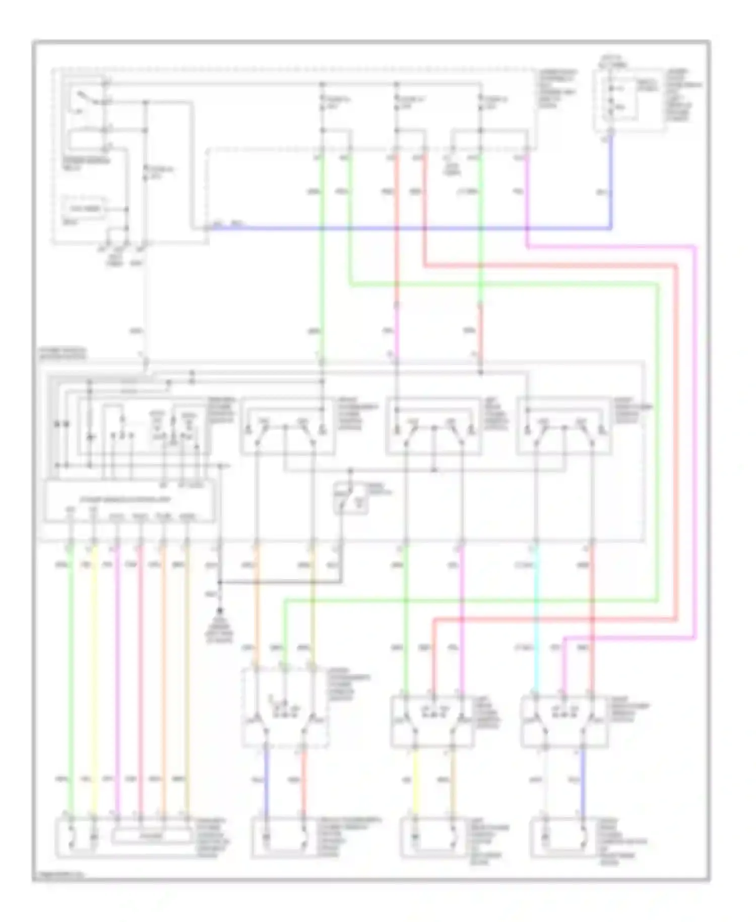 Wiring diagram front passenger's power window switch for Honda Civic VIII facelift (2008-2011) (10 of 11)