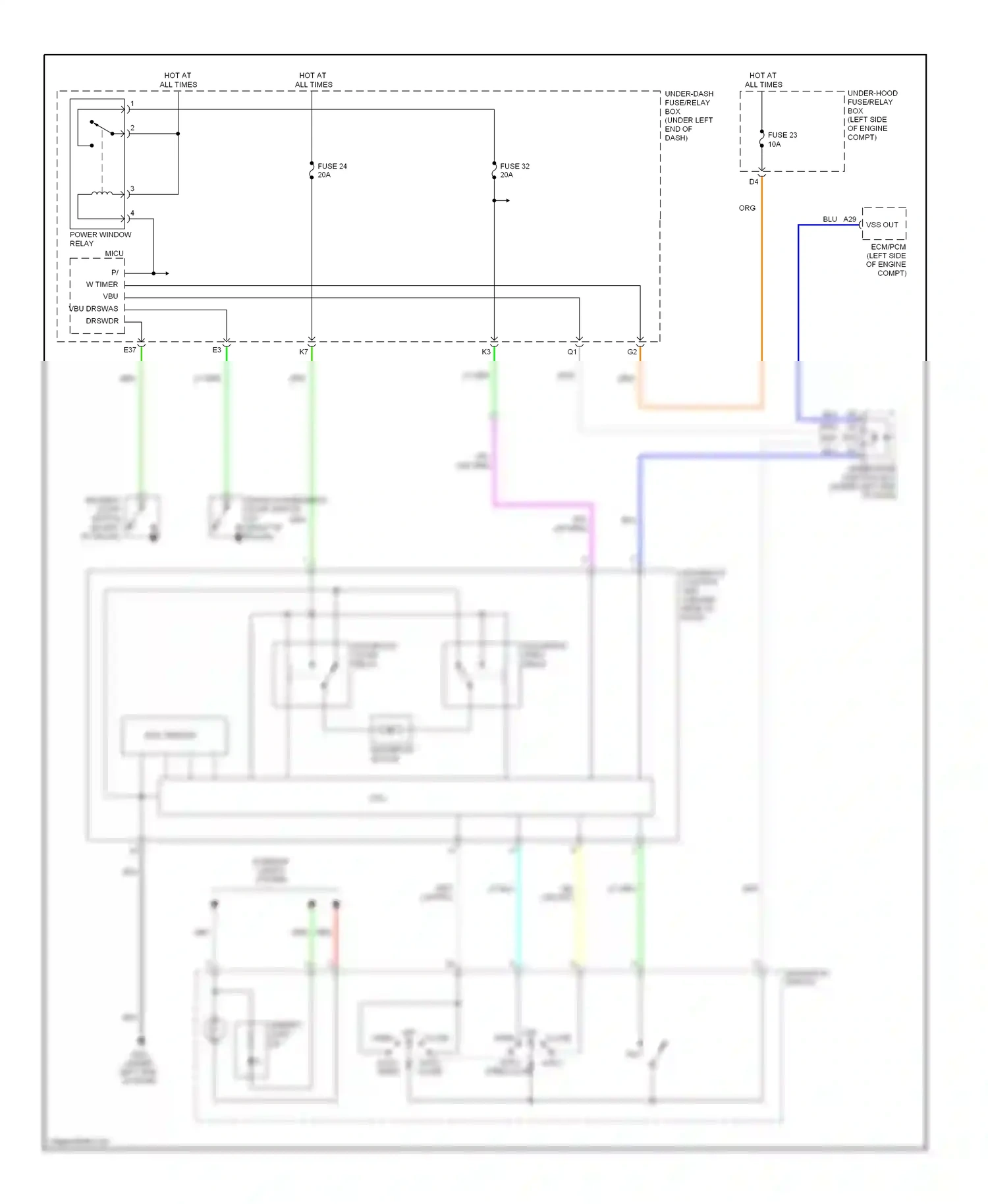 Wiring diagram fuse 23 for Honda Civic VIII facelift (2008-2011) (26 of 33)