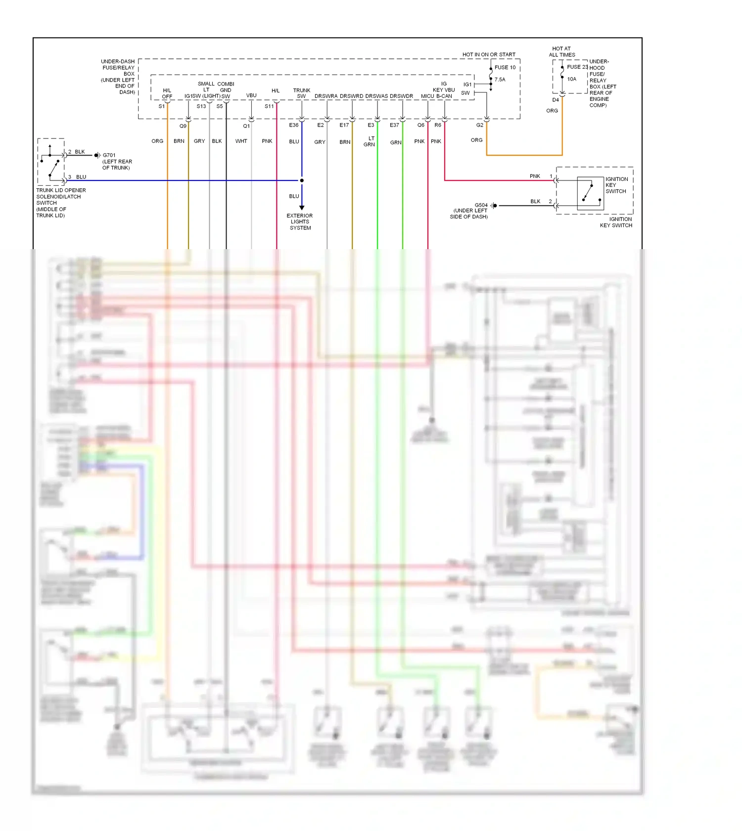 Wiring diagram headlight switch for Honda Civic VIII facelift (2008-2011) (1 of 6)