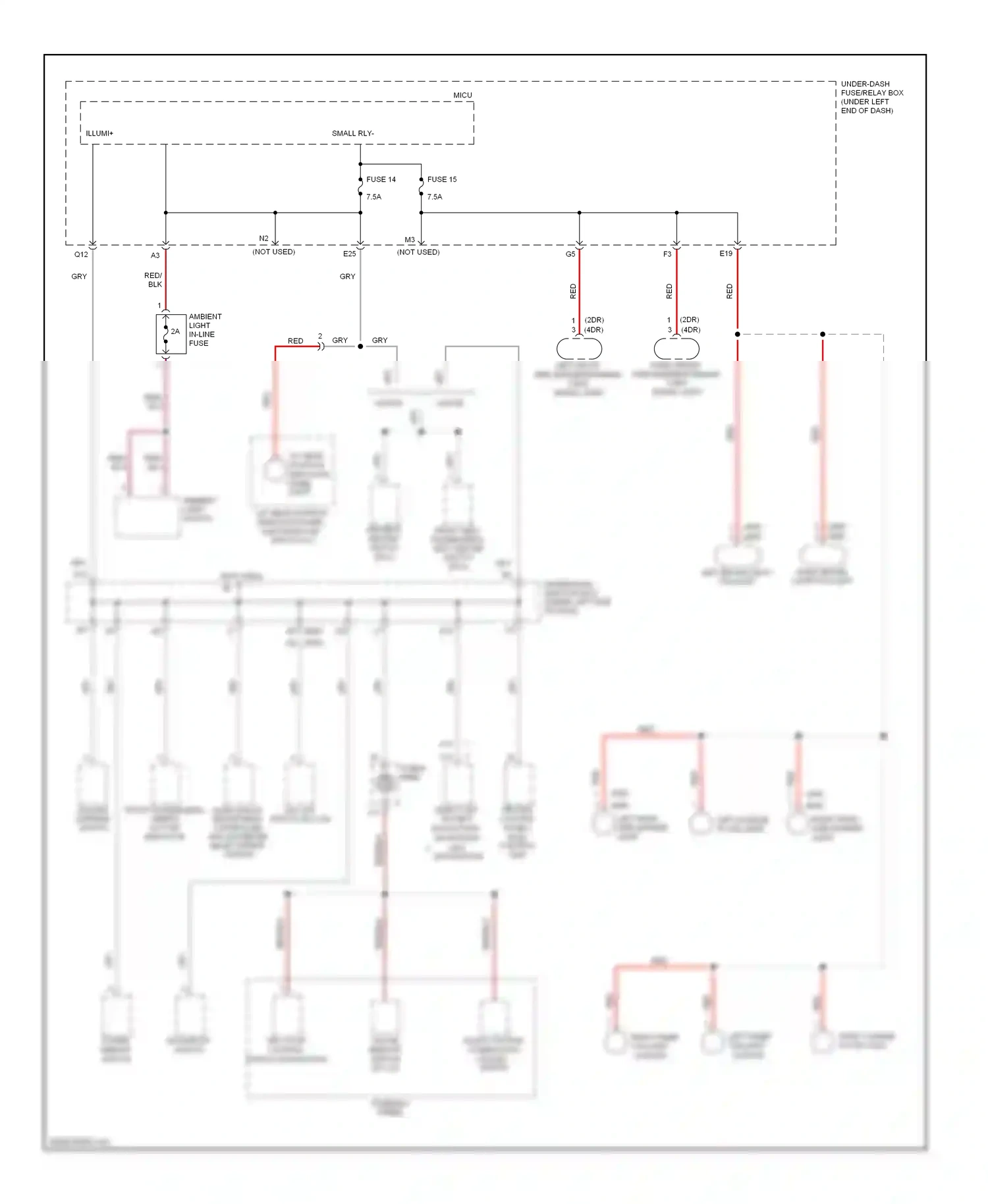 Wiring diagram heater control panel/ hvac control unit for Honda Civic VIII facelift (2008-2011) (4 of 4)