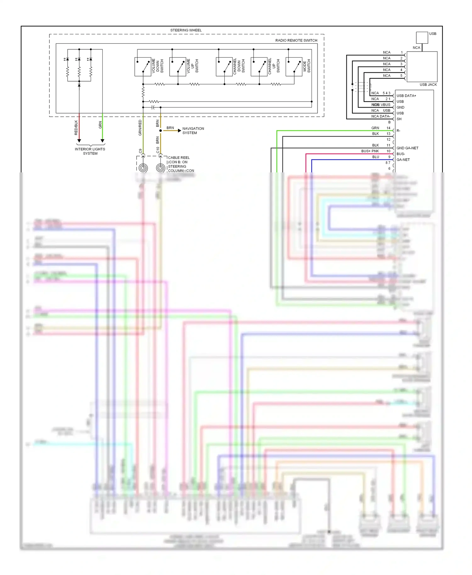 Wiring diagram mode switch for Honda Civic VIII facelift (2008-2011) (4 of 6)