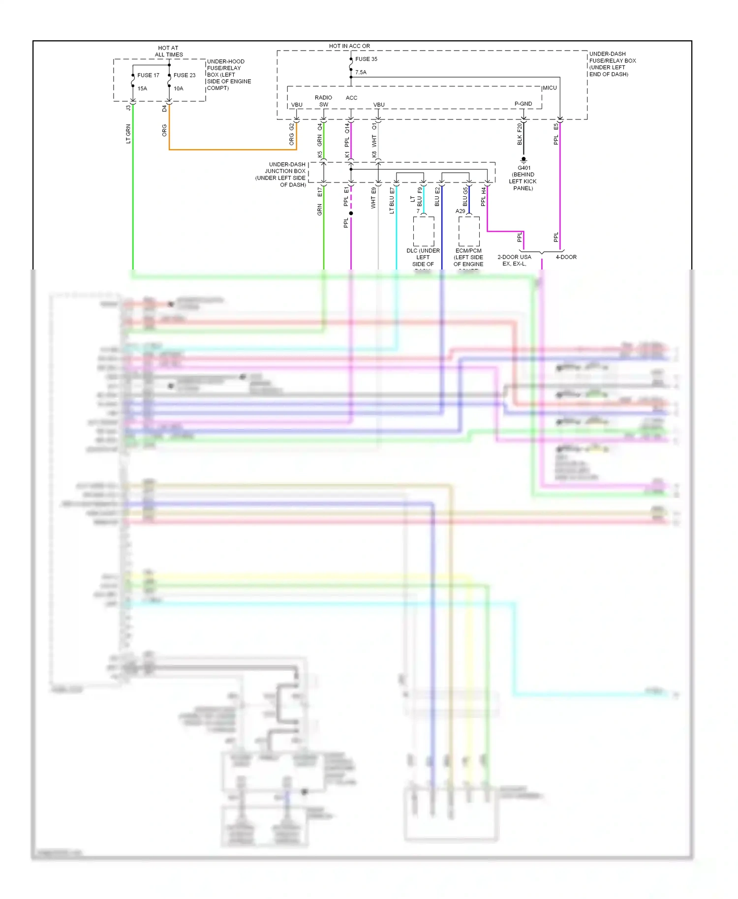 Wiring diagram nca for Honda Civic VIII facelift (2008-2011) (21 of 32)