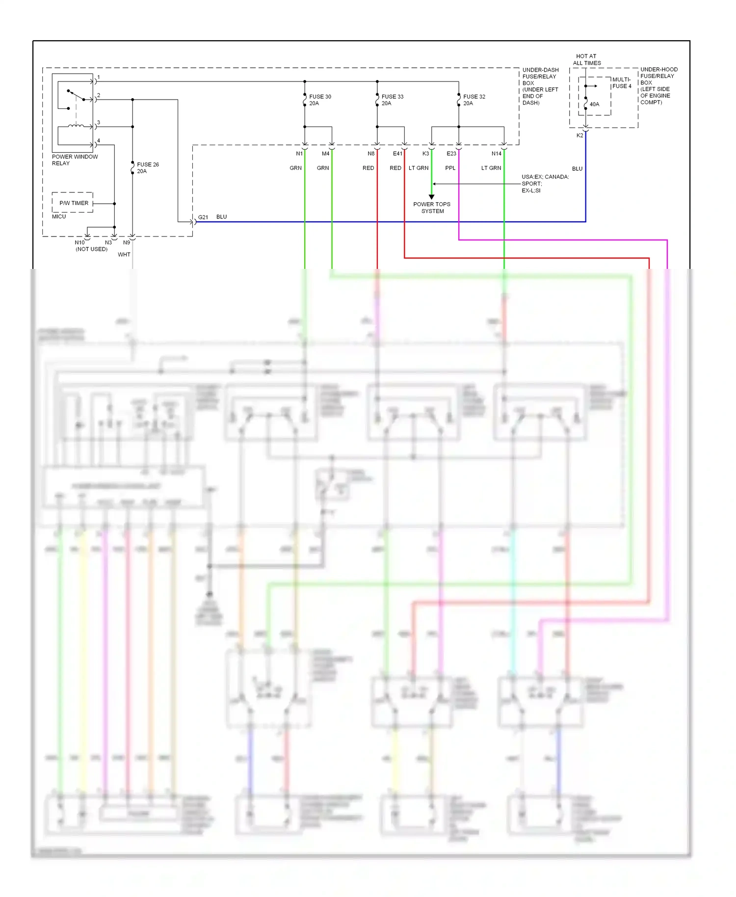 Wiring diagram off up for Honda Civic VIII facelift (2008-2011) (2 of 4)