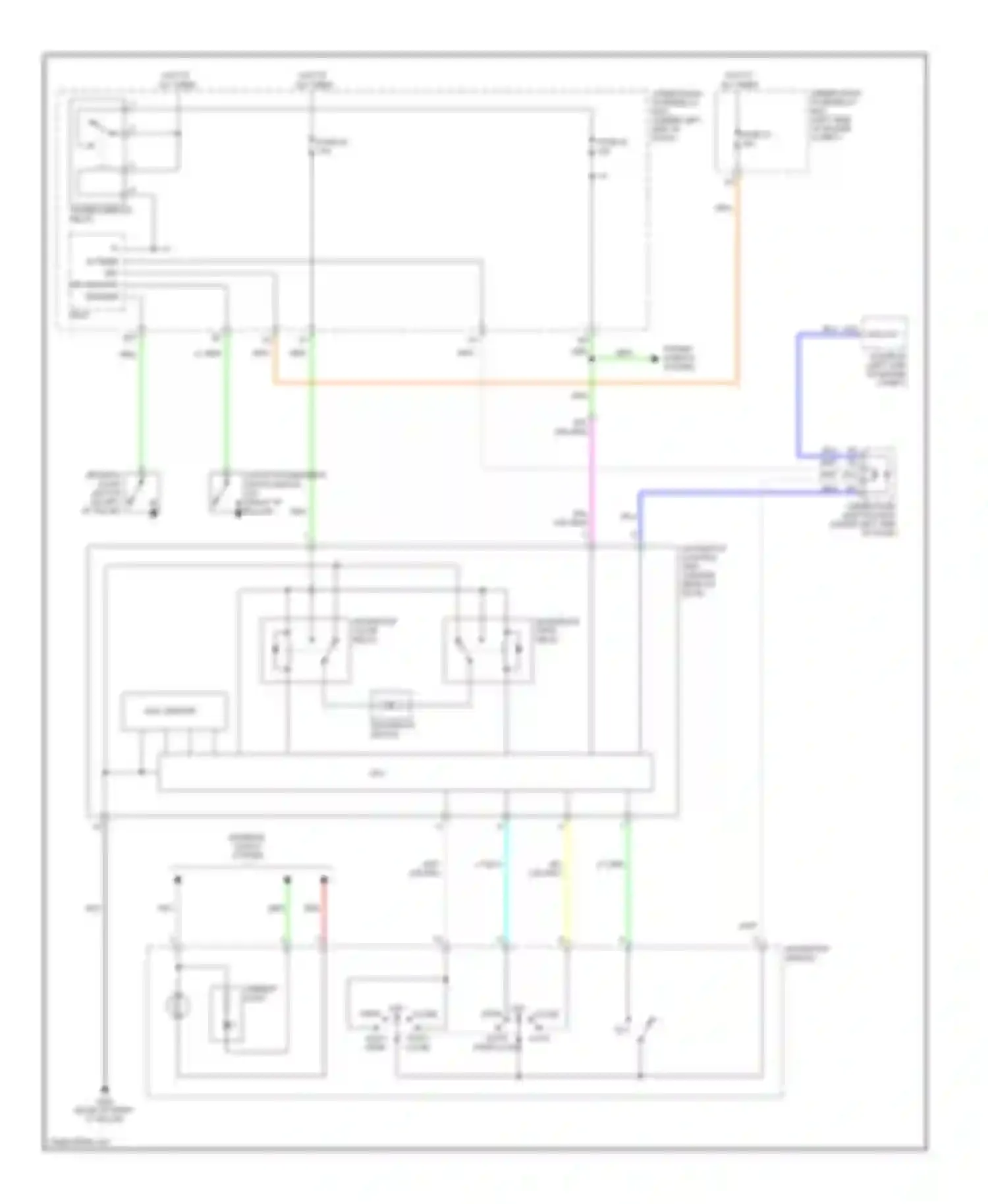 Wiring diagram power window relay for Honda Civic VIII facelift (2008-2011) (5 of 10)
