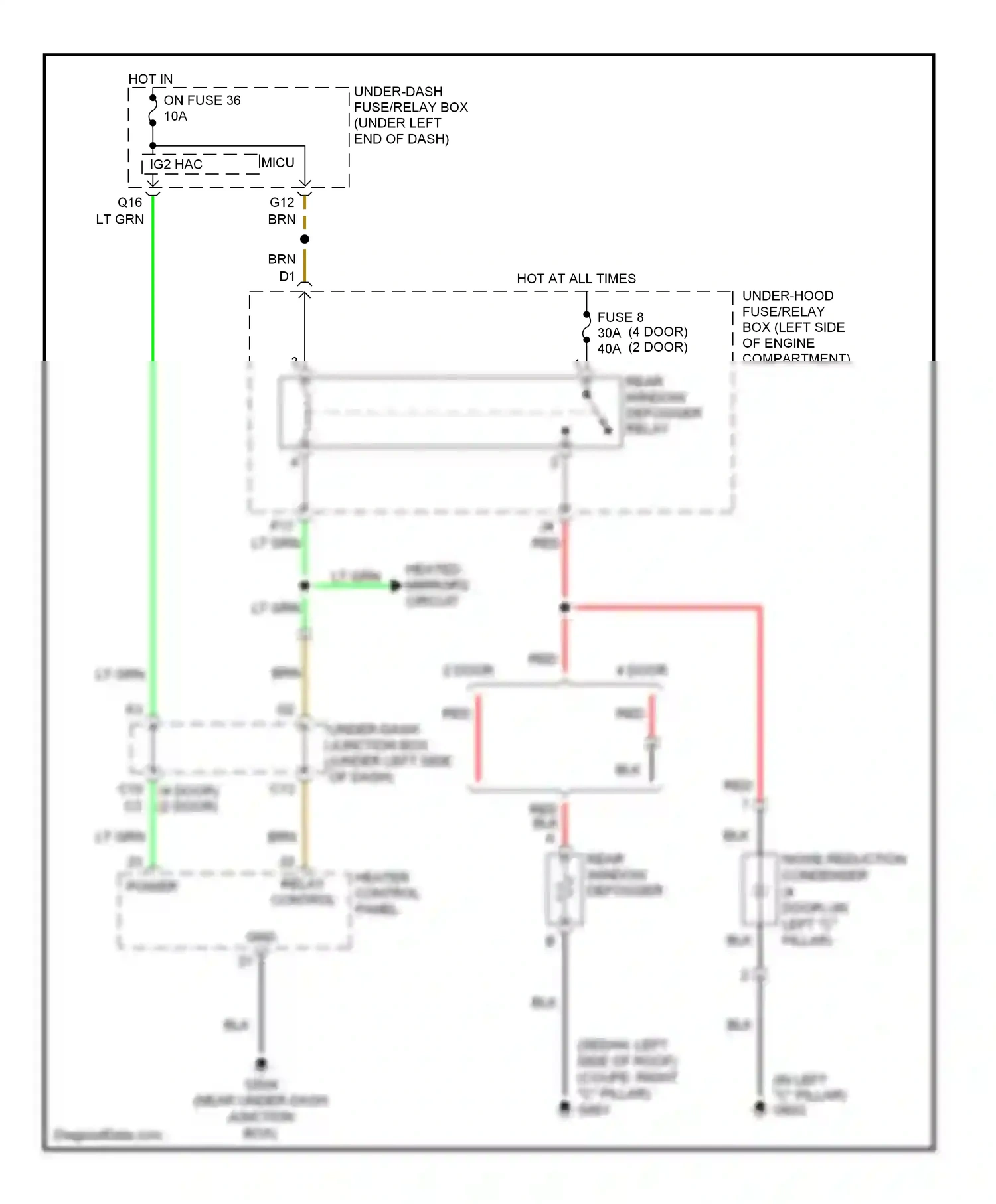 Wiring diagram red for Honda Civic VIII facelift (2008-2011) (26 of 136)