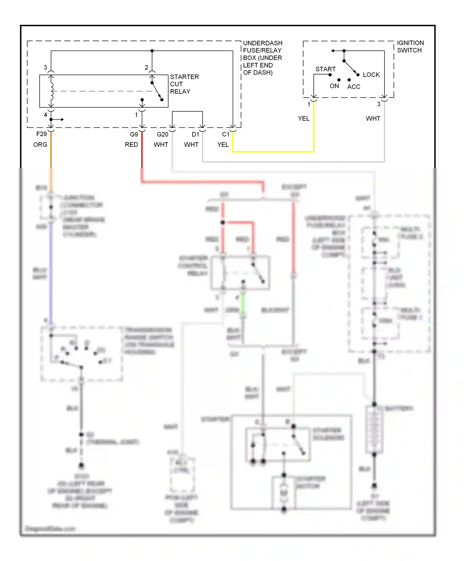Wiring diagram rly ctrl for Honda Civic VIII facelift (2008-2011) (1 of 1)