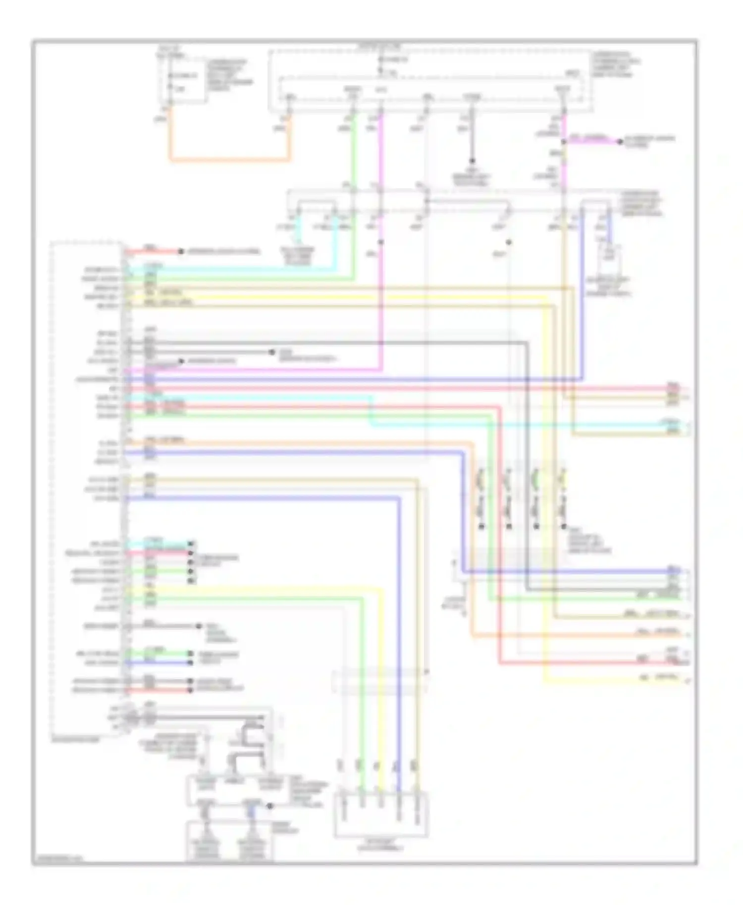 Wiring diagram rr sig- rl sig+ gnd ill+ acc radio vsp audio remote sw swd +b fr sig+ fr sig+ for Honda Civic VIII facelift (2008-2011) (1 of 2)