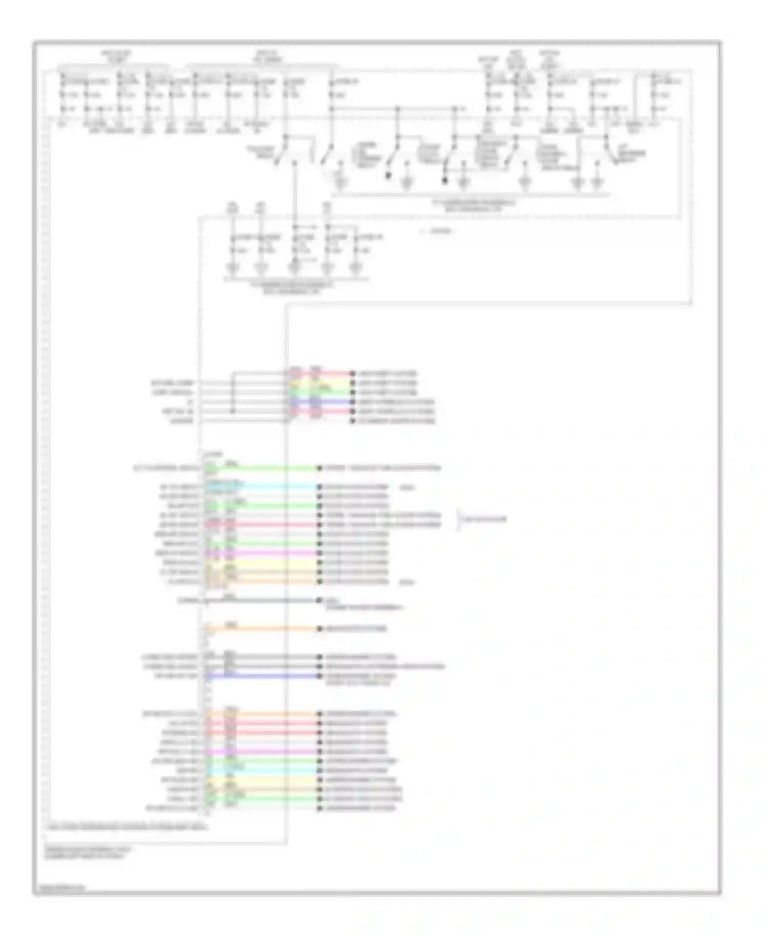 Civic Honda VIII (2005-2009): Body control modules circuit, except hybrid (1 of 2)
