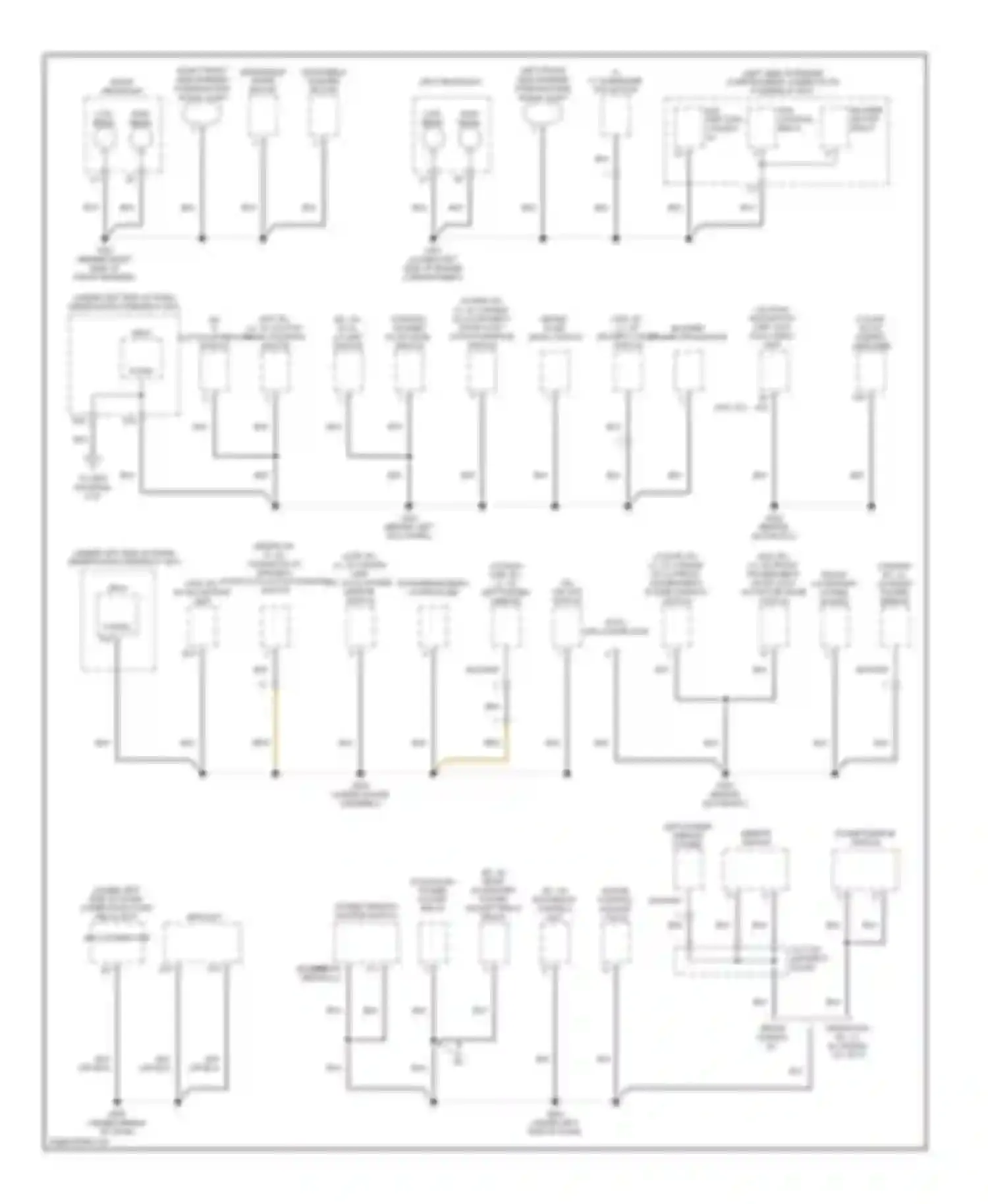 Civic Honda VIII (2005-2009): Ground distribution circuit, except hybrid (2 of 3)