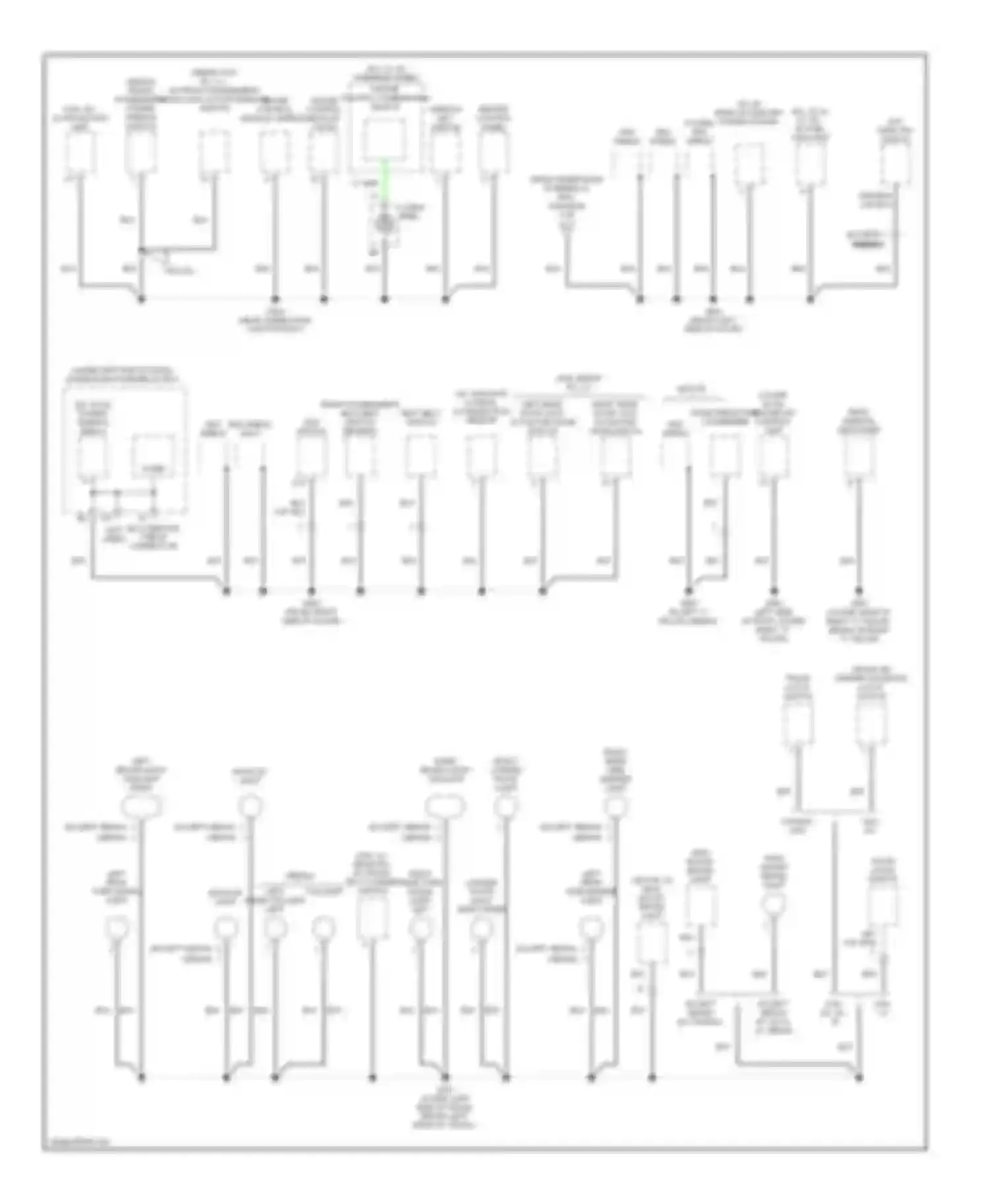 Civic Honda VIII (2005-2009): Ground distribution circuit, except hybrid (3 of 3)