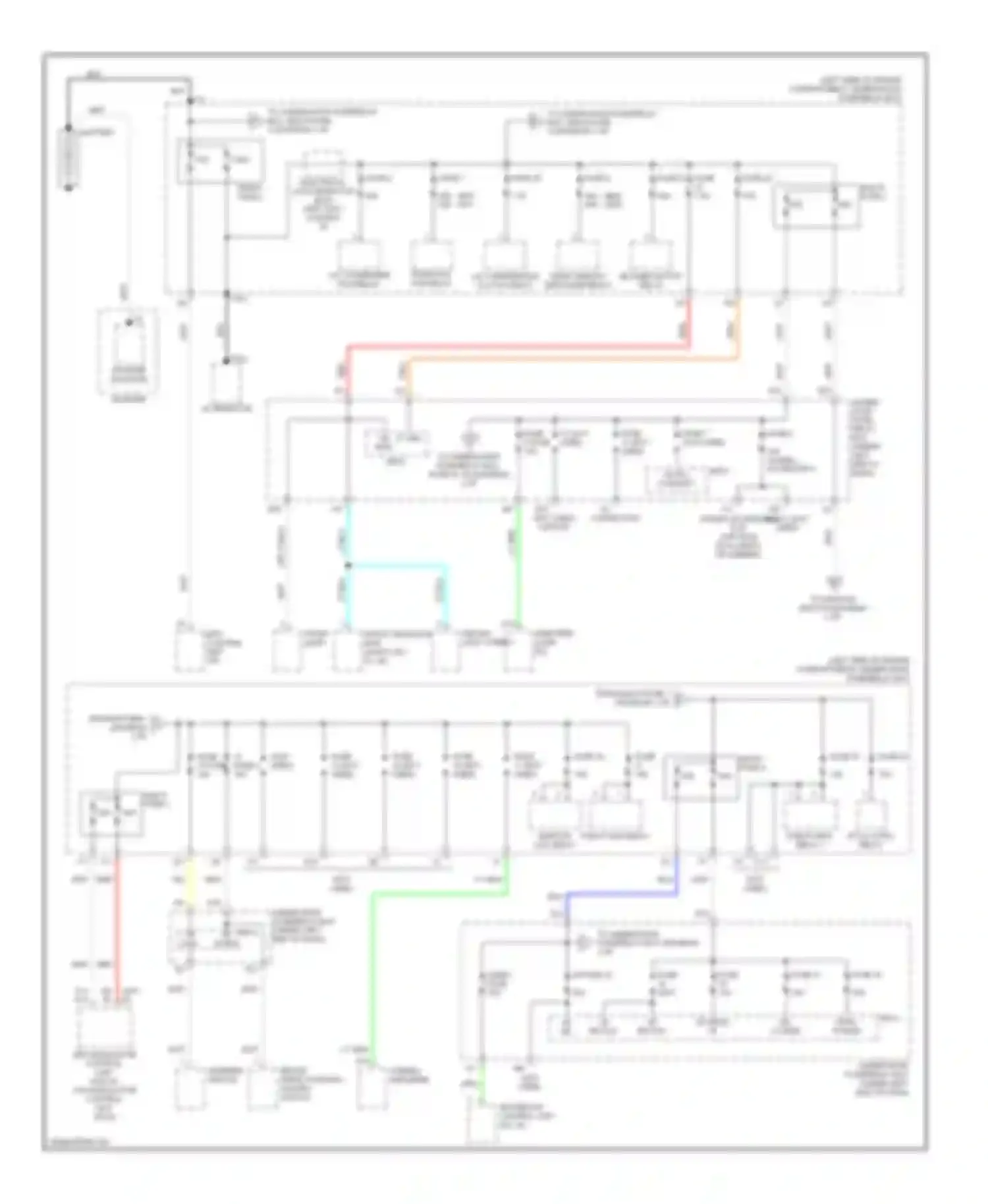 Civic Honda VIII (2005-2009): Power distribution circuit, except hybrid (1 of 3)
