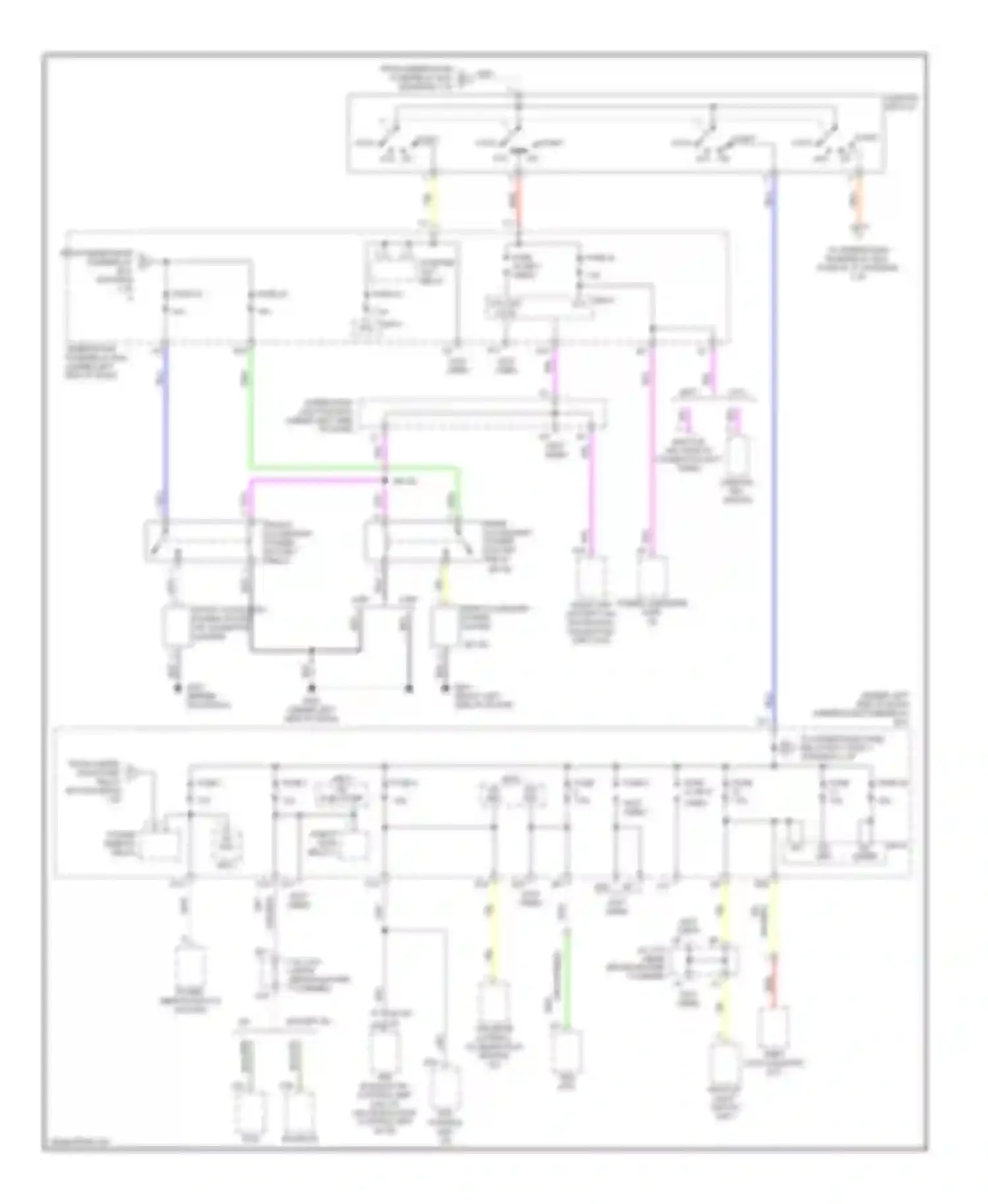 Civic Honda VIII (2005-2009): Power distribution circuit, except hybrid (2 of 3)