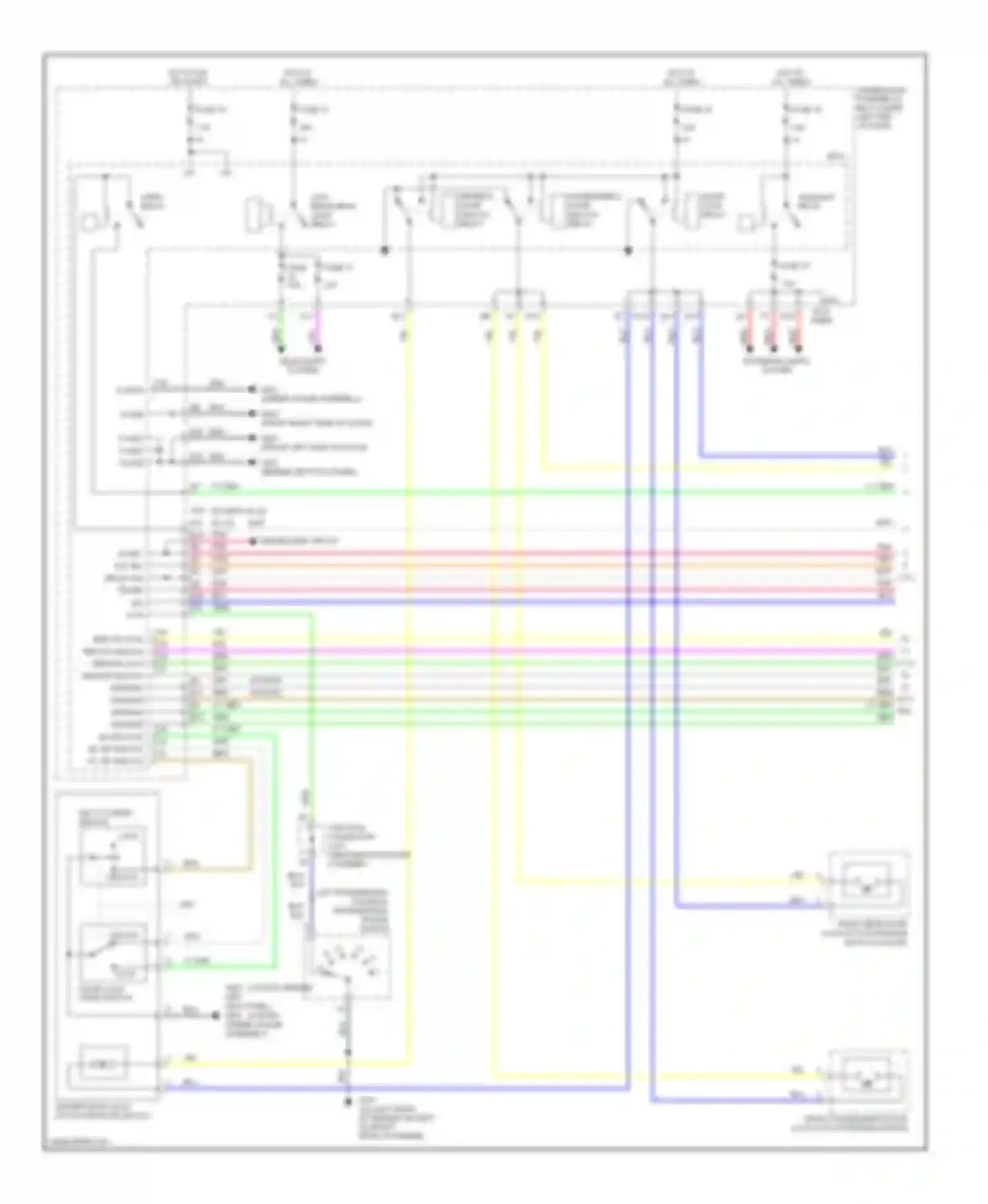 Civic Honda VIII (2005-2009): Power door locks circuit, except hybrid canada (1 of 2)
