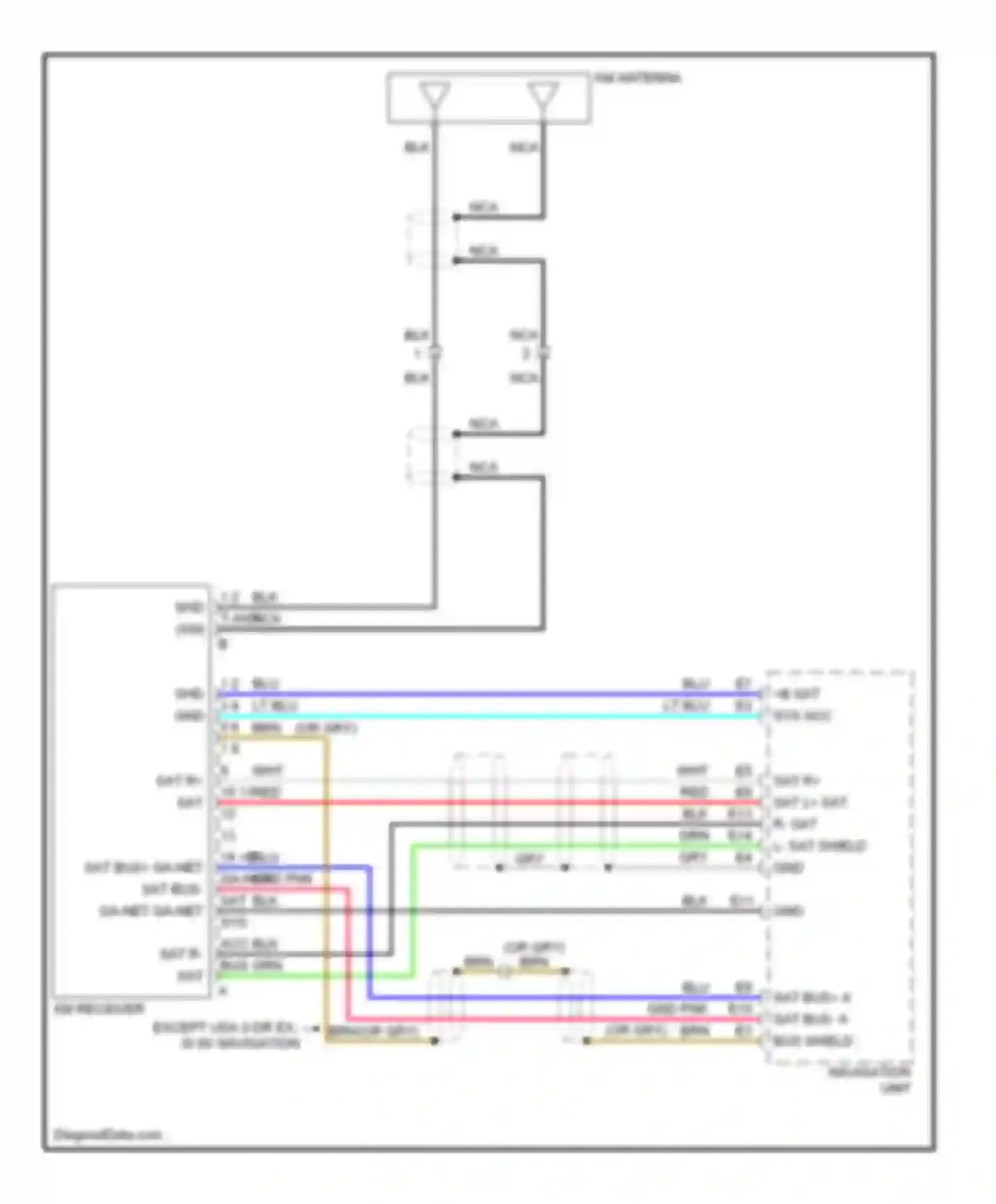 Civic Honda VIII (2005-2009): Xm receiver circuit