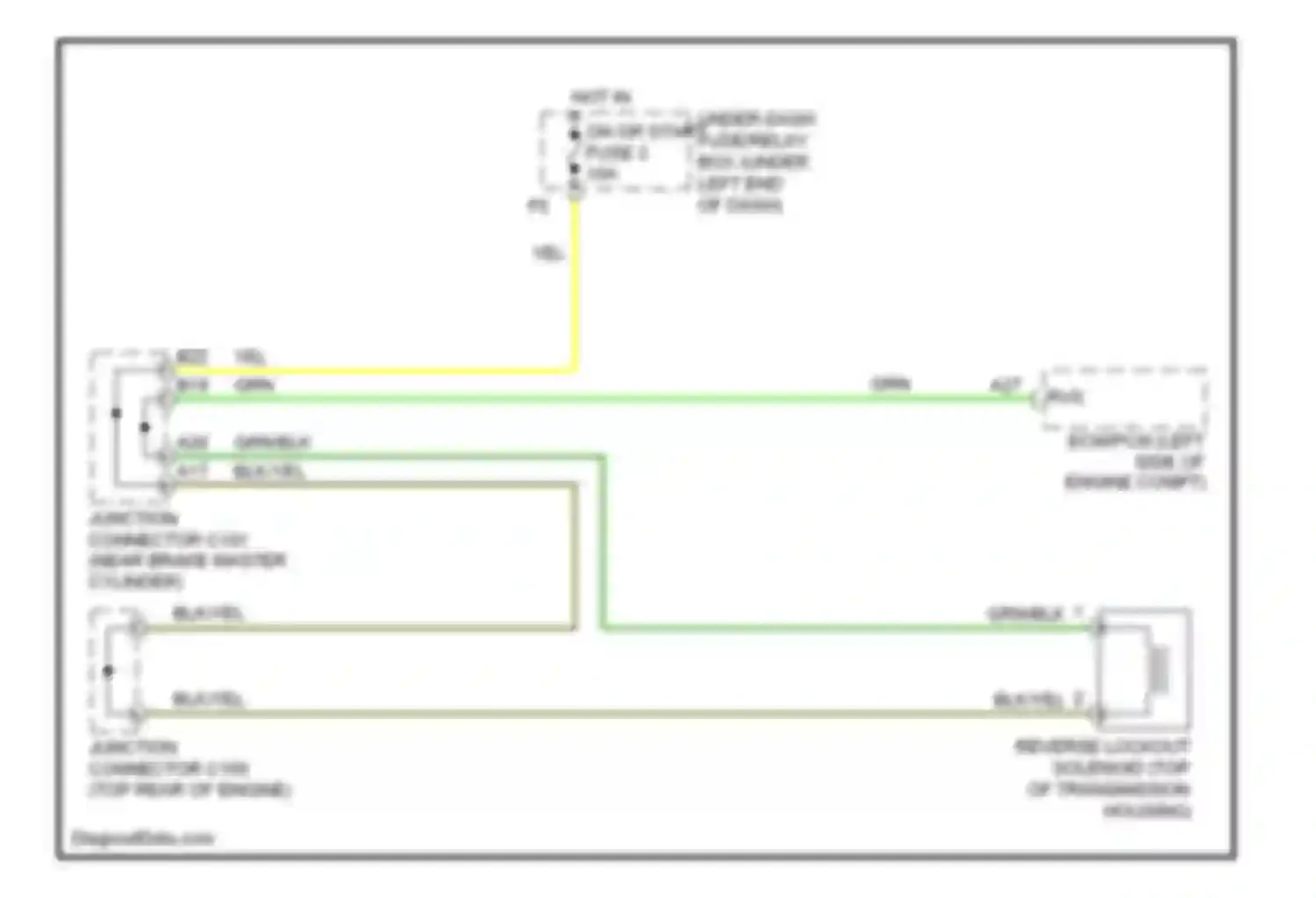 Civic Honda VIII (2005-2009): Reverse lockout circuit