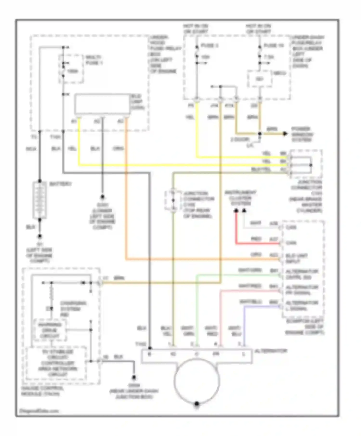 Civic Honda VIII (2005-2009): 1.8l, charging circuit