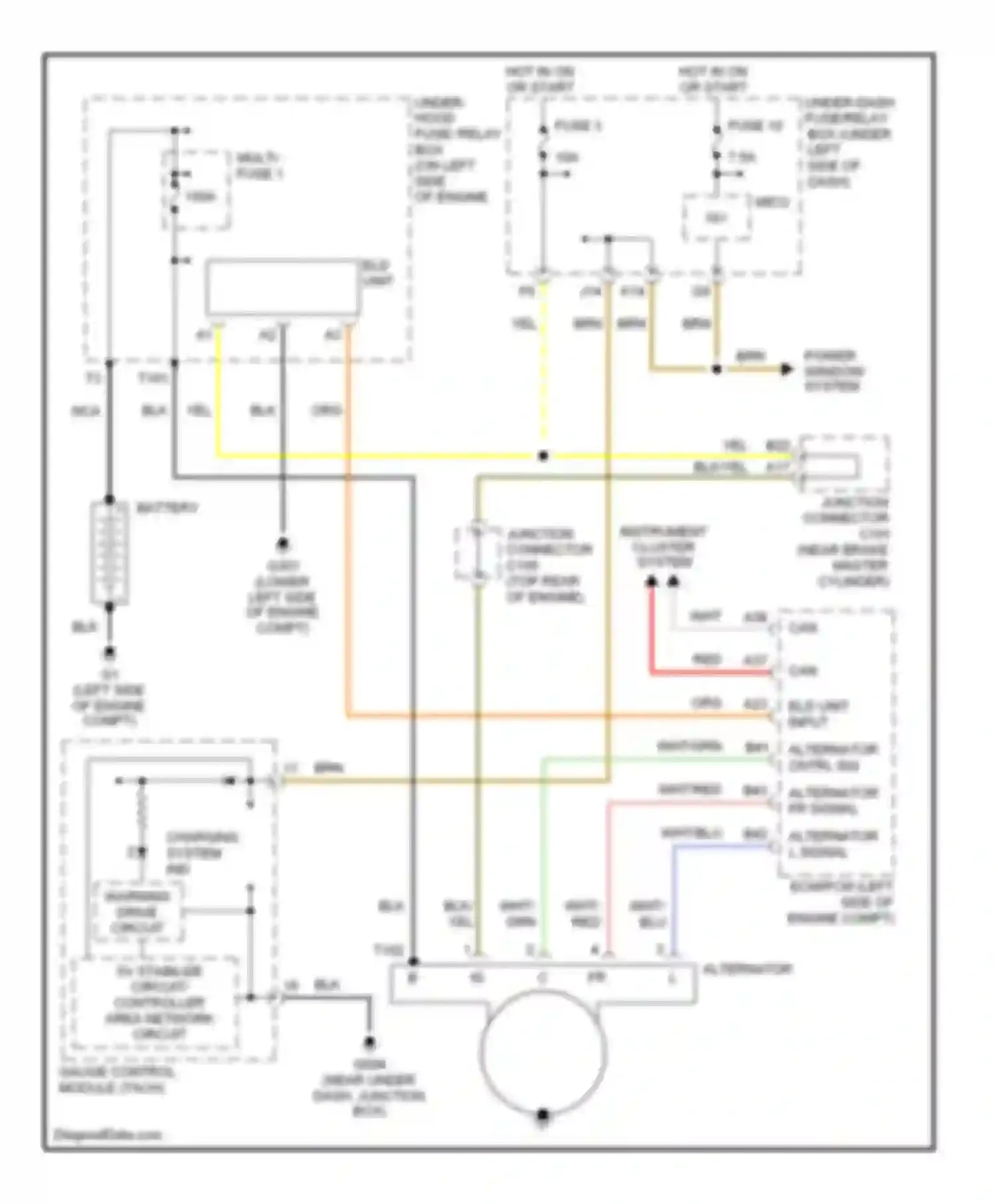 Civic Honda VIII (2005-2009): 2.0l, charging circuit