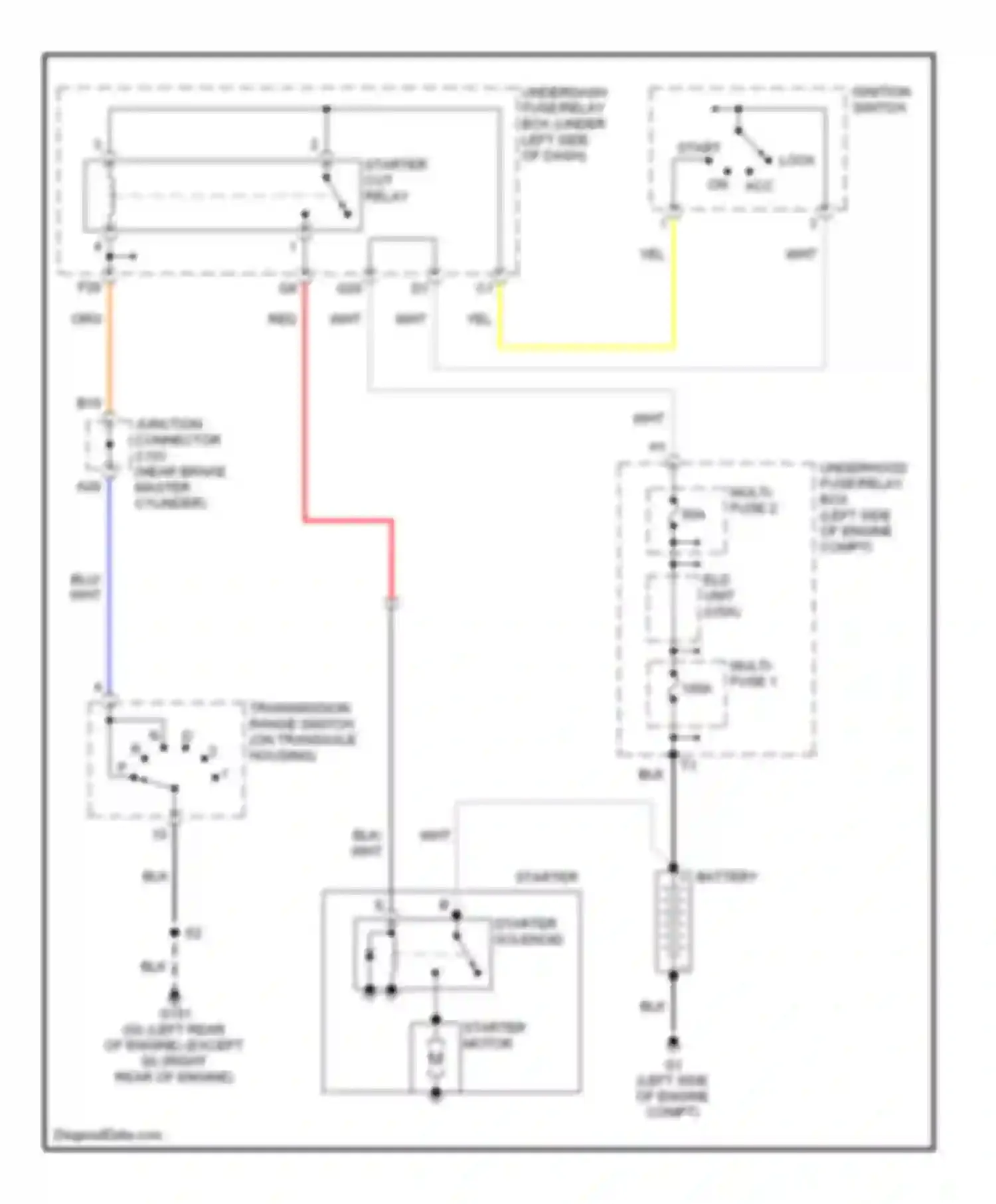Civic Honda VIII (2005-2009): Starting circuit, a/t except hybrid