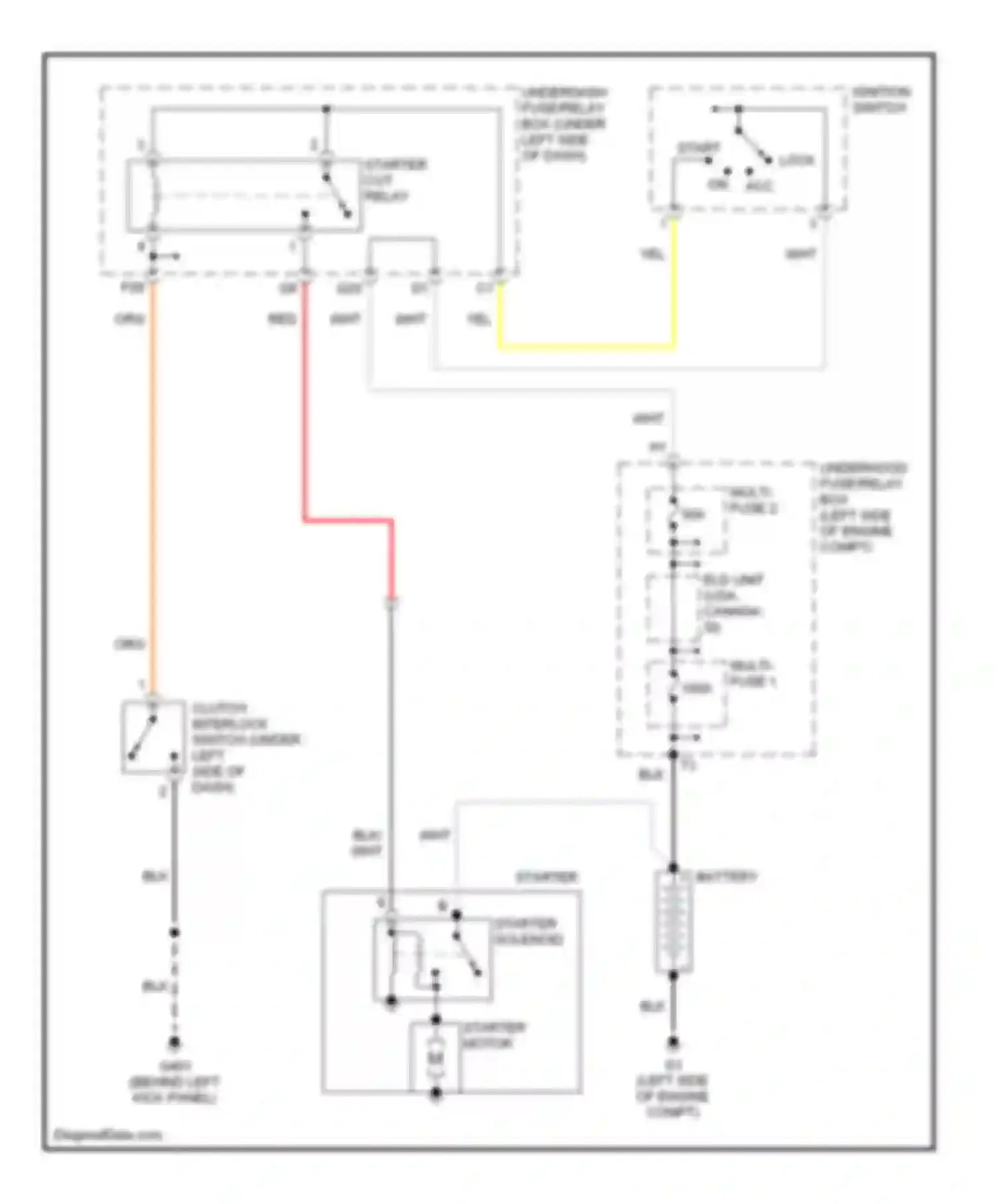 Civic Honda VIII (2005-2009): Starting circuit, m/t
