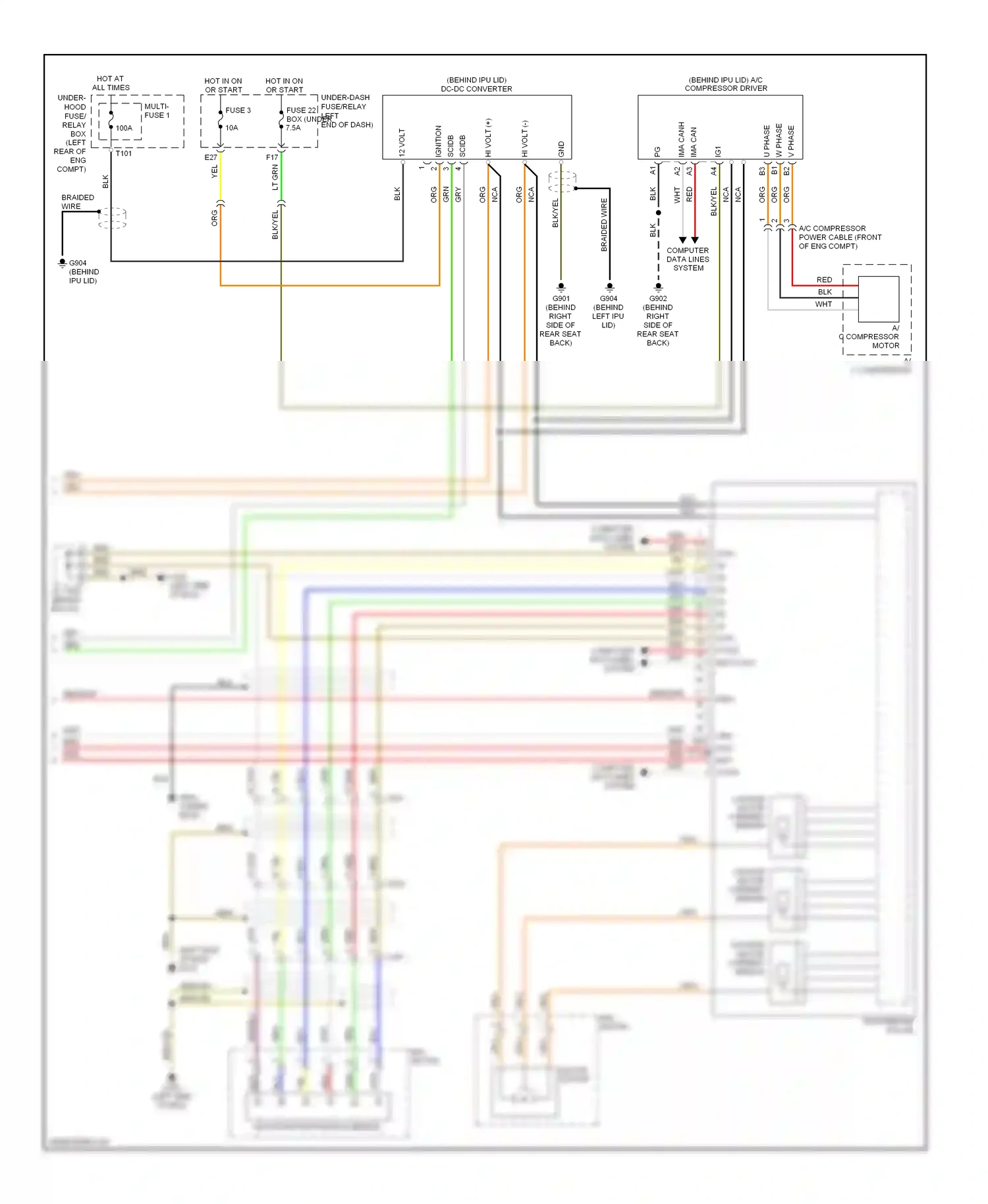 Wiring diagram a/c compressor for Honda Civic VIII (2005-2009) (1 of 1)