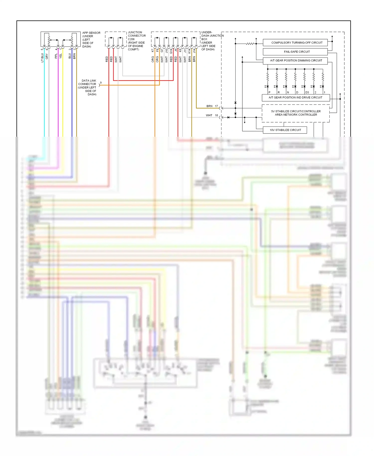 Wiring diagram area network controller for Honda Civic VIII (2005-2009) (1 of 11)