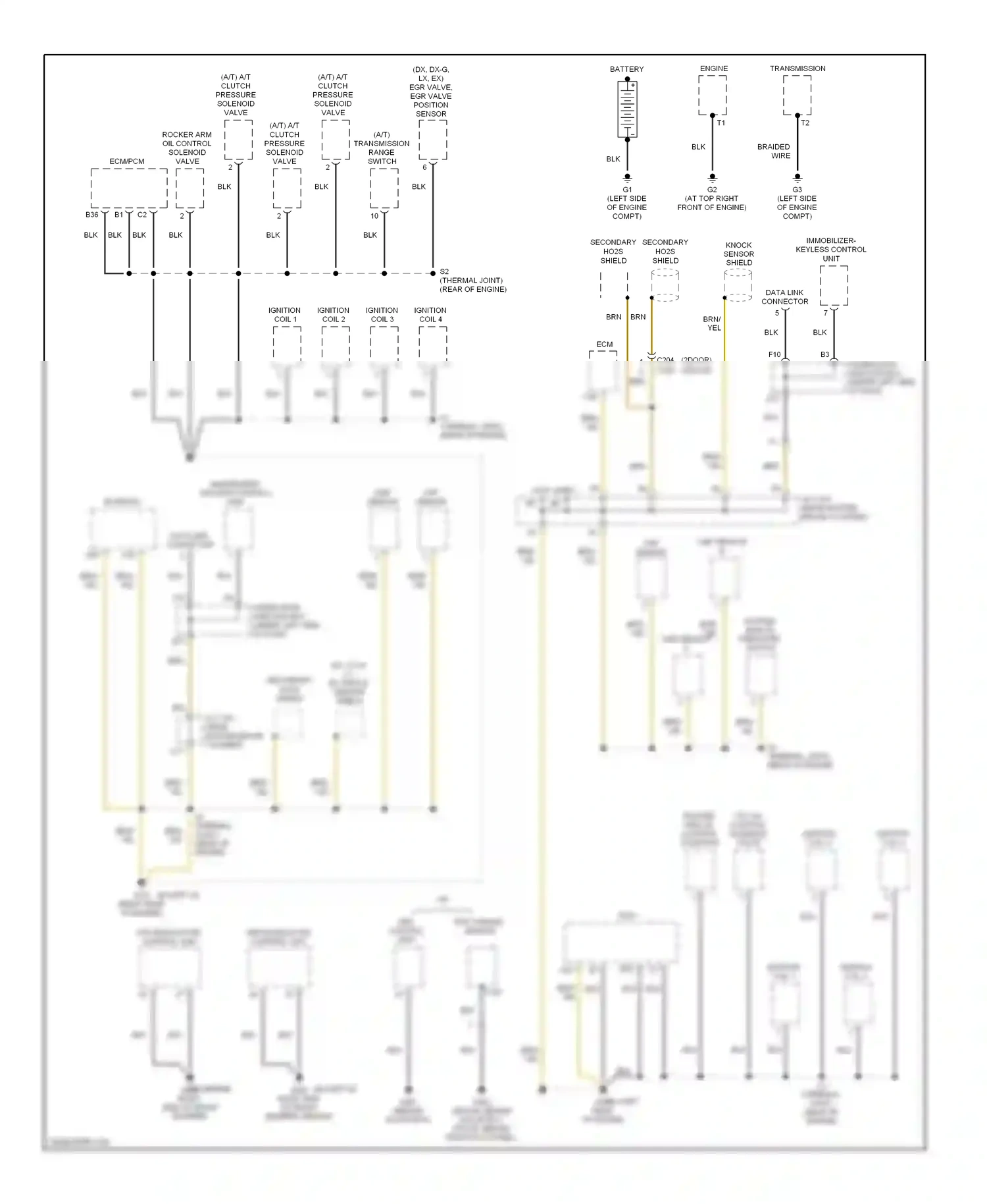 Wiring diagram ckp sensor for Honda Civic VIII (2005-2009) (1 of 2)
