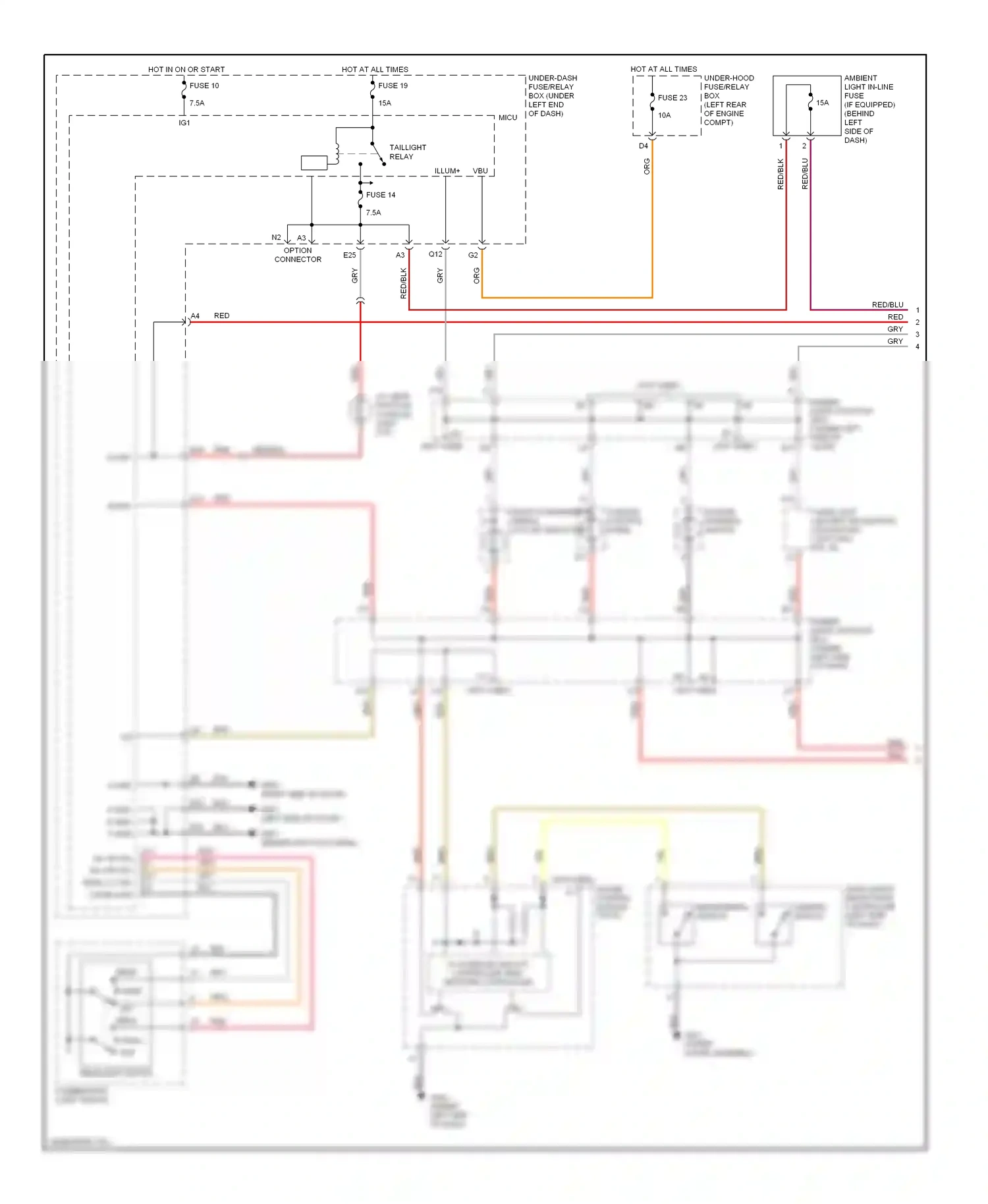 Wiring diagram climate control panel for Honda Civic VIII (2005-2009) (1 of 1)