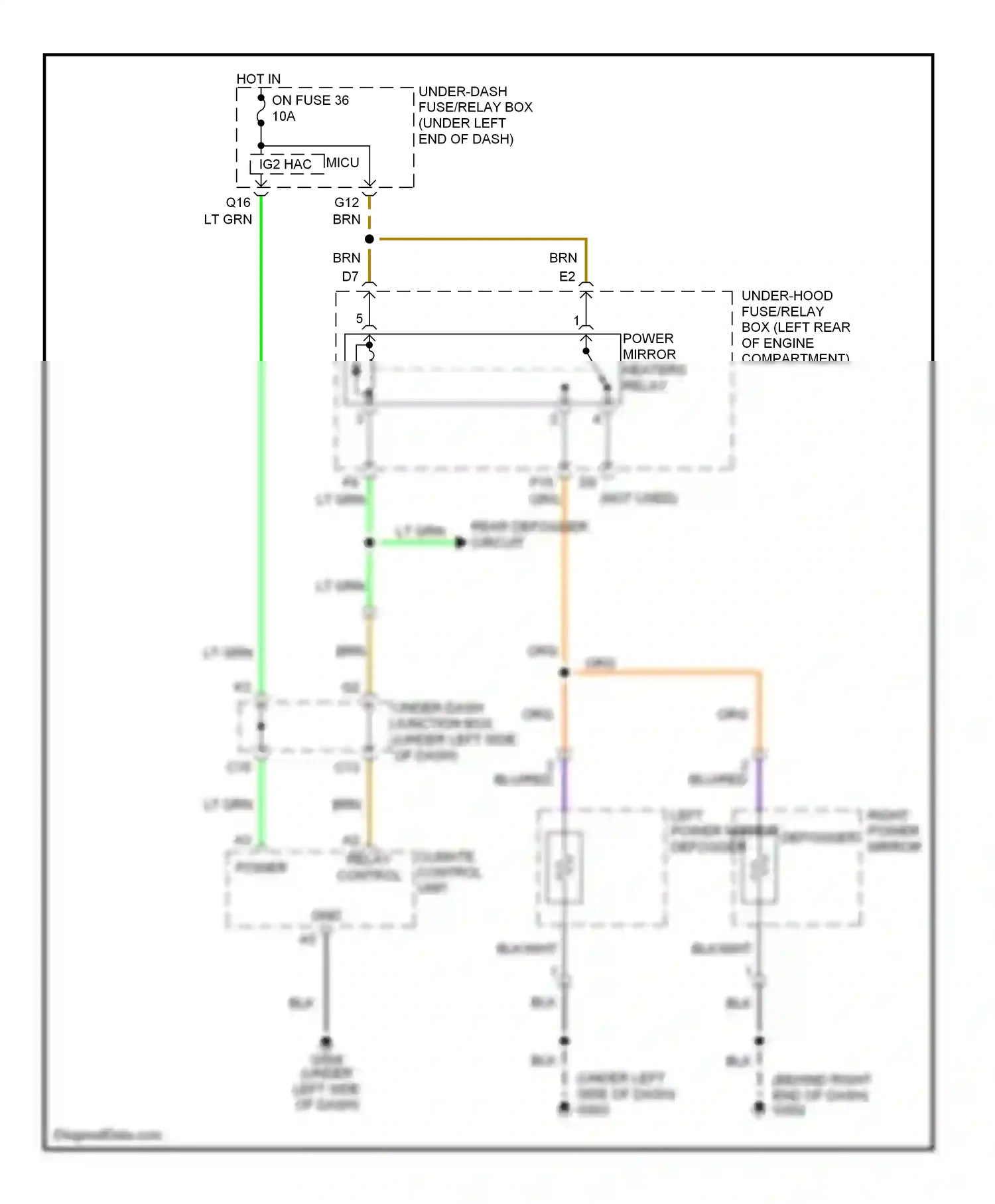 Wiring diagram climate control unit for Honda Civic VIII (2005-2009) (4 of 6)