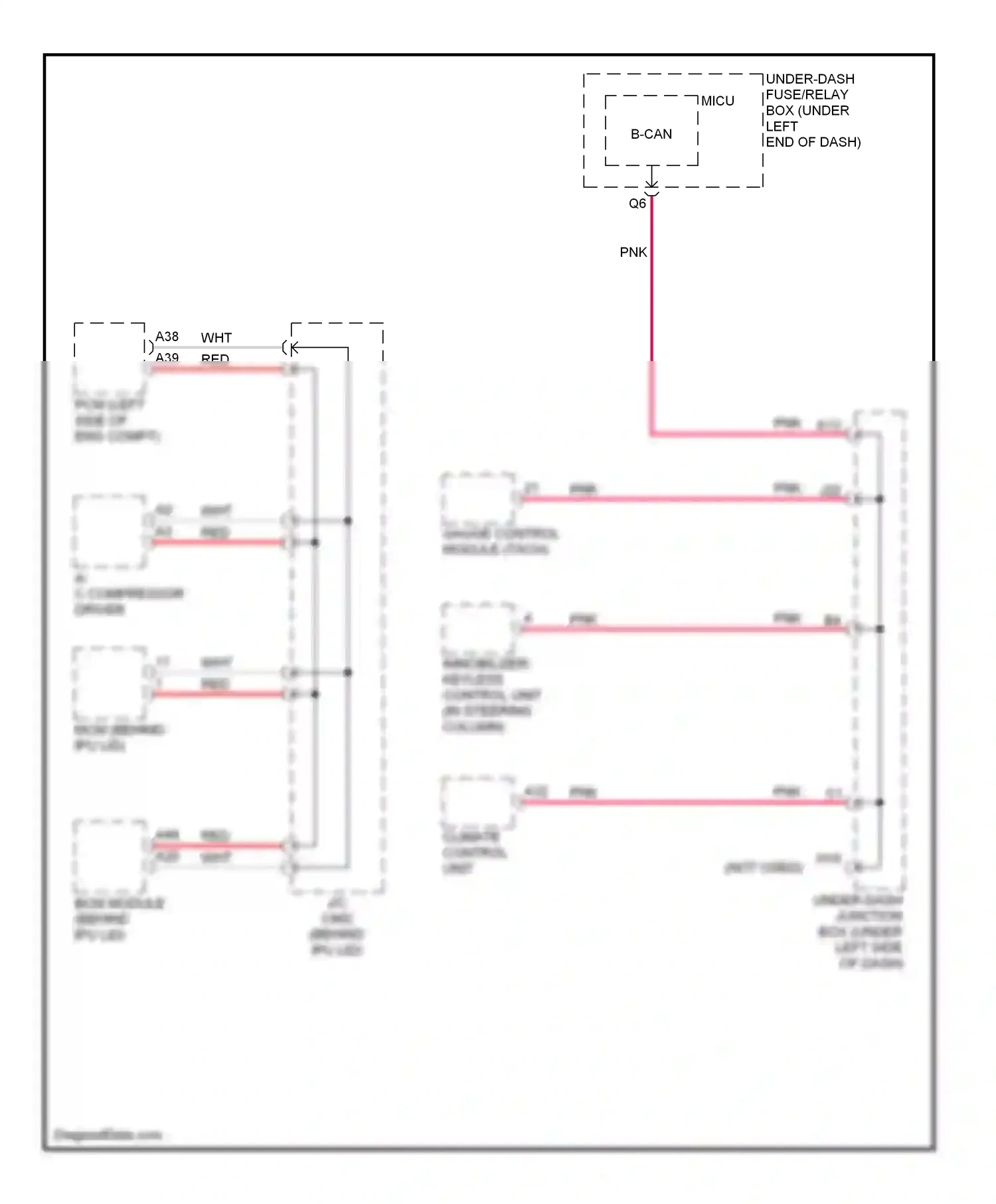 Wiring diagram climate control unit for Honda Civic VIII (2005-2009) (2 of 6)