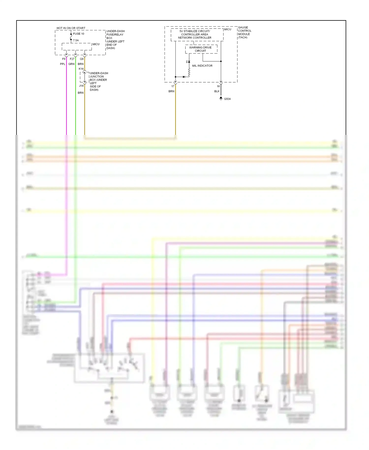 Wiring diagram controller area network controller for Honda Civic VIII (2005-2009) (7 of 7)