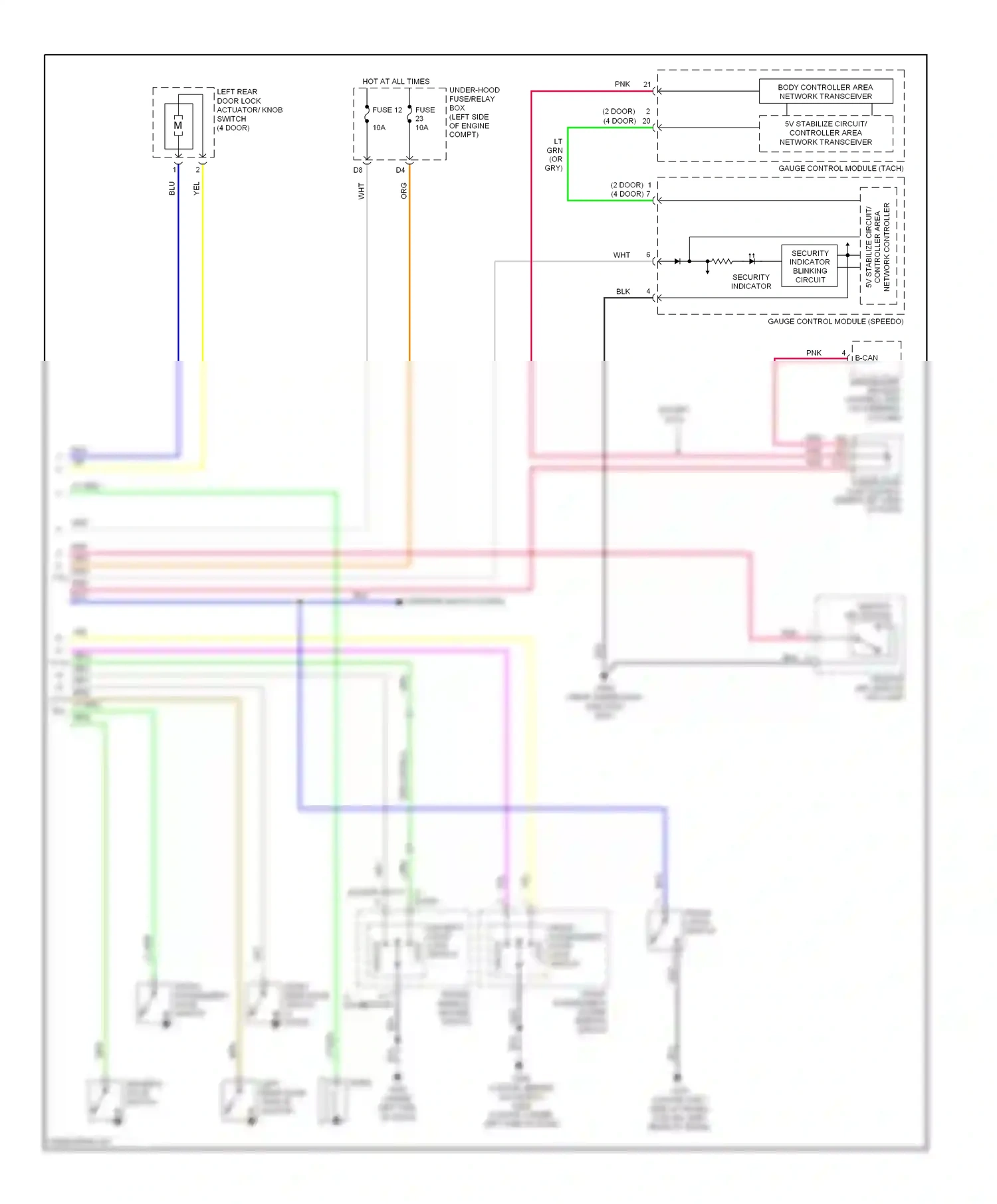 Wiring diagram controller area network transceiver for Honda Civic VIII (2005-2009) (1 of 6)