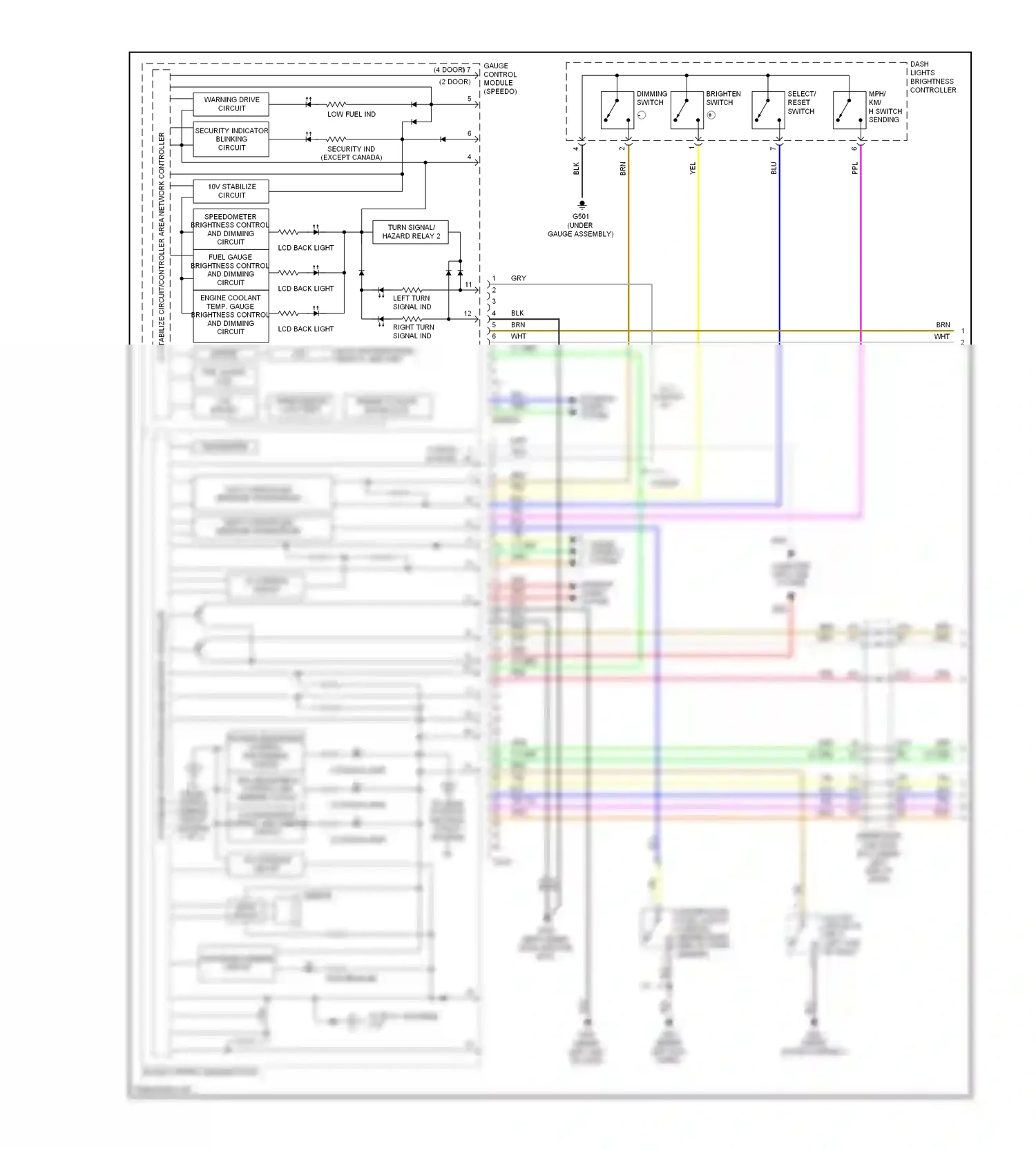 Wiring diagram cruise control system for Honda Civic VIII (2005-2009) (1 of 2)