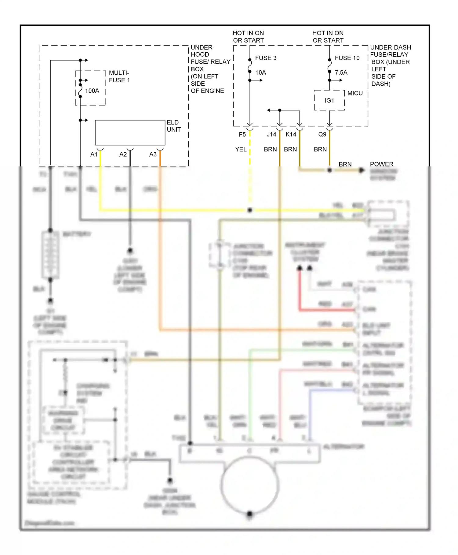 Wiring diagram eld unit for Honda Civic VIII (2005-2009) (1 of 7)