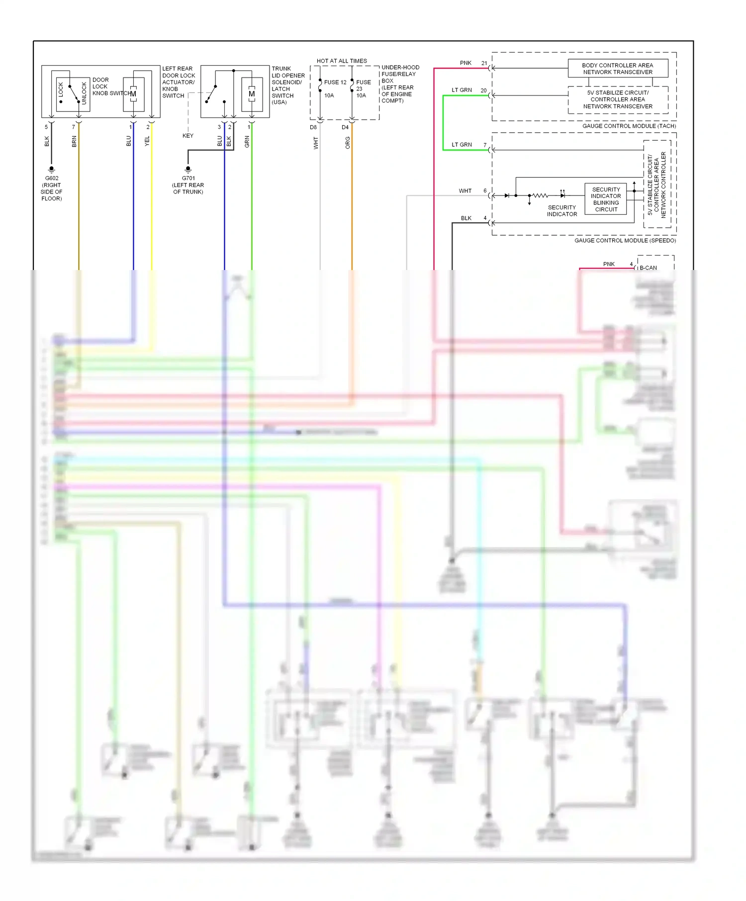 Wiring diagram front passenger's power window switch for Honda Civic VIII (2005-2009) (3 of 12)