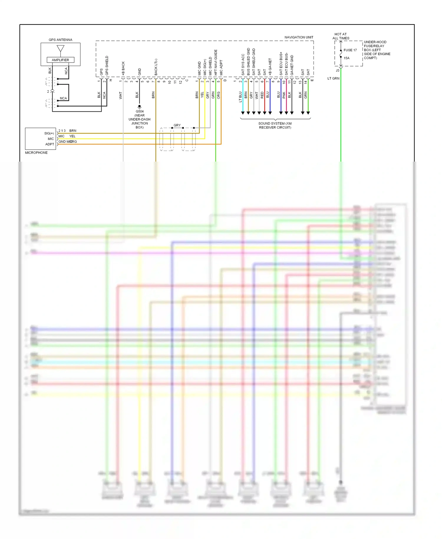 Wiring diagram gps shield for Honda Civic VIII (2005-2009) (1 of 4)