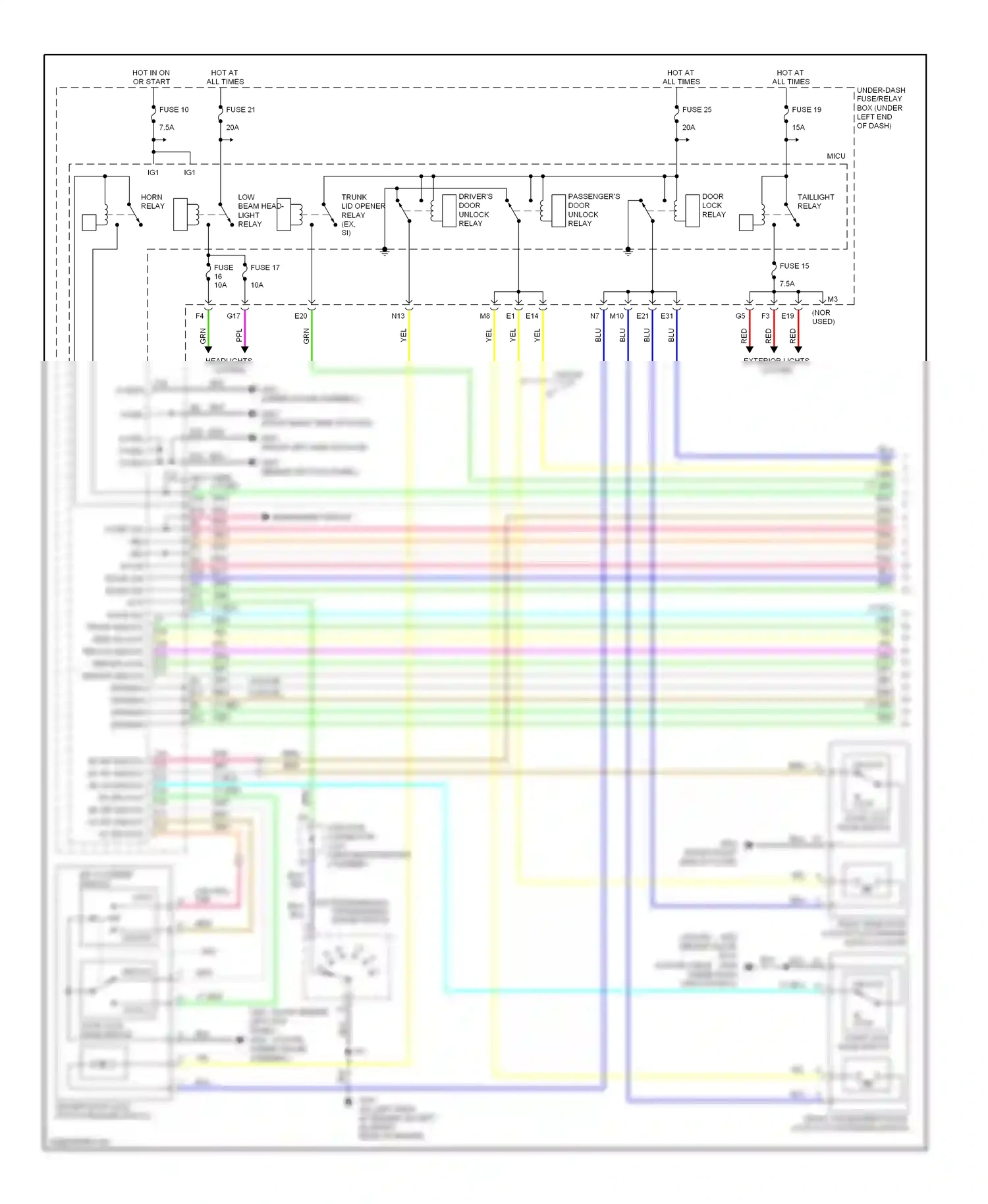 Wiring diagram headlights system for Honda Civic VIII (2005-2009) (6 of 10)