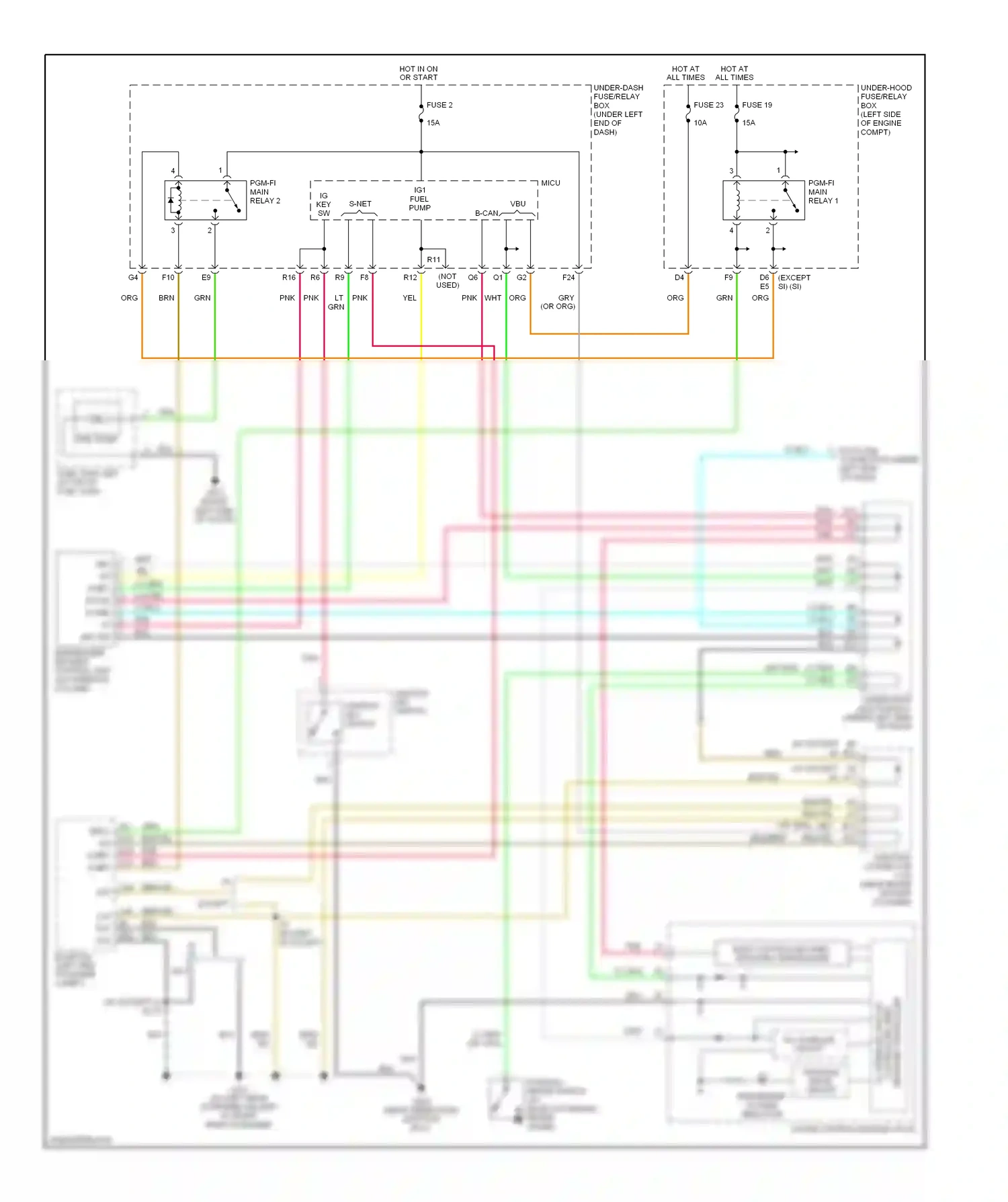 Wiring diagram ignition key switch for Honda Civic VIII (2005-2009) (9 of 20)
