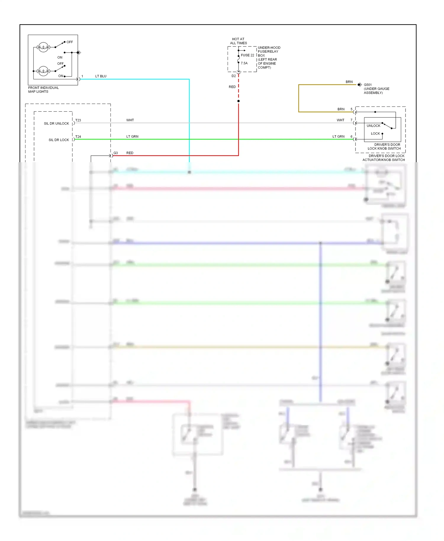 Wiring diagram ignition key switch for Honda Civic VIII (2005-2009) (3 of 20)