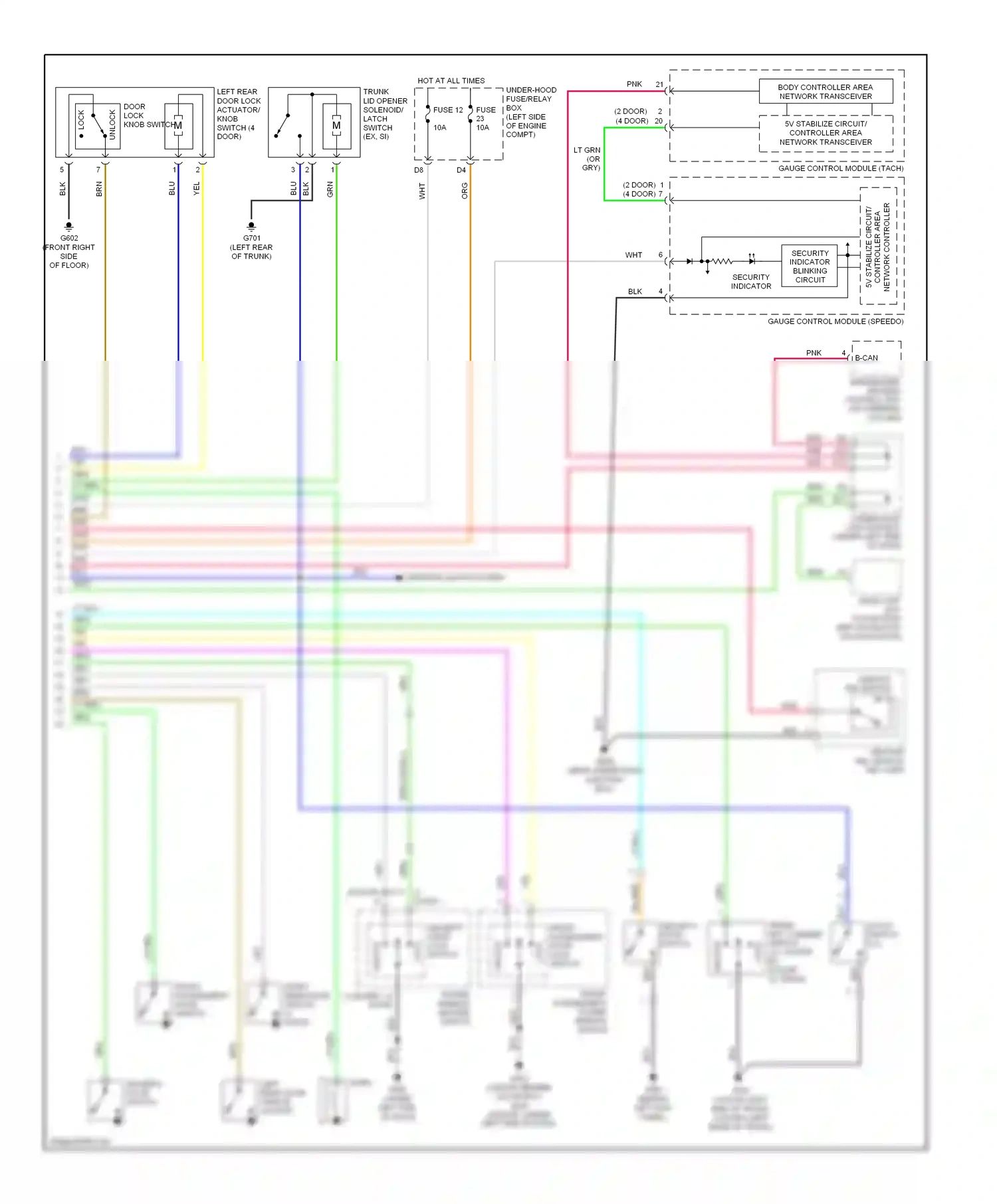 Wiring diagram ignition key switch for Honda Civic VIII (2005-2009) (5 of 20)