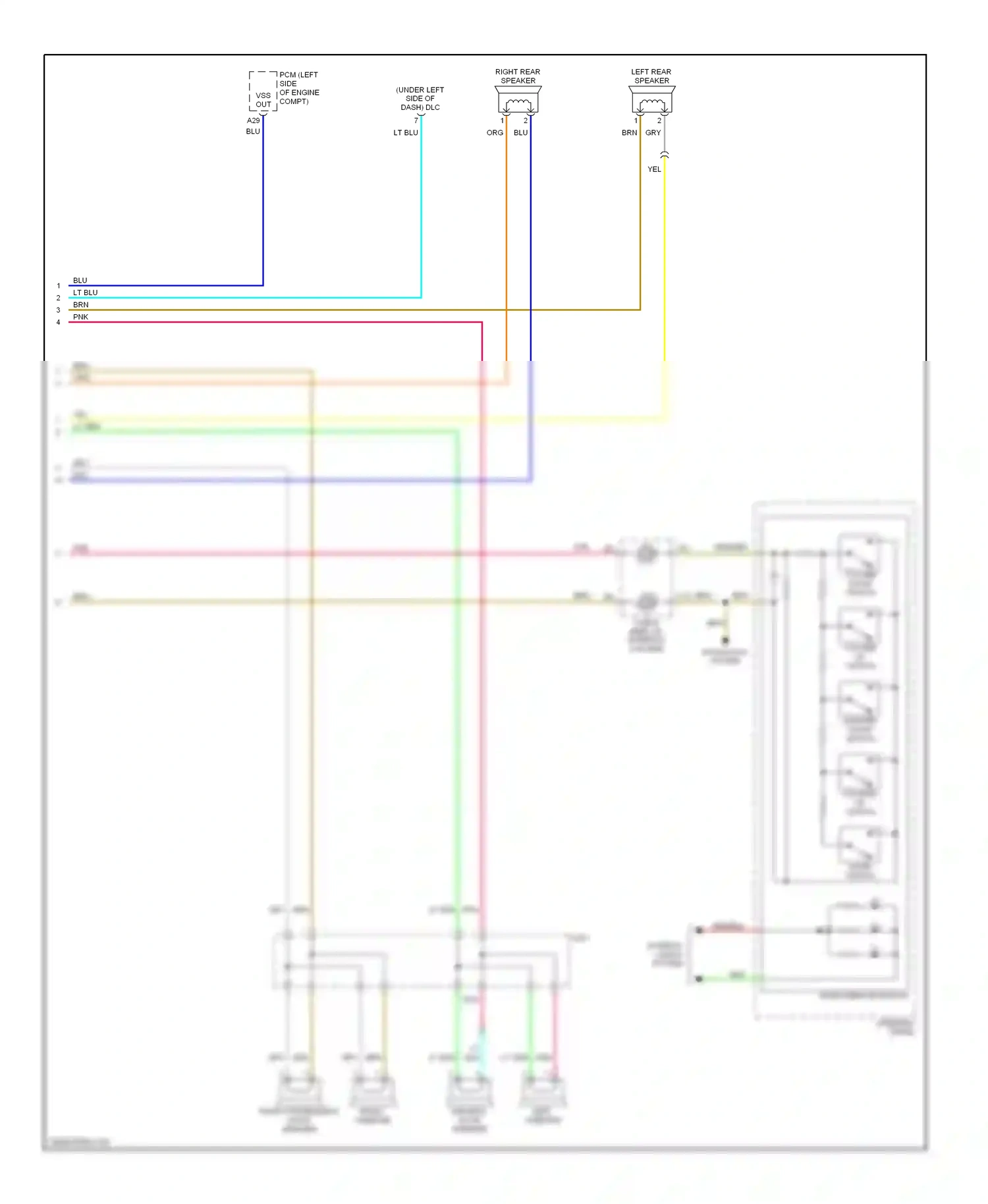 Wiring diagram left tweeter for Honda Civic VIII (2005-2009) (5 of 6)