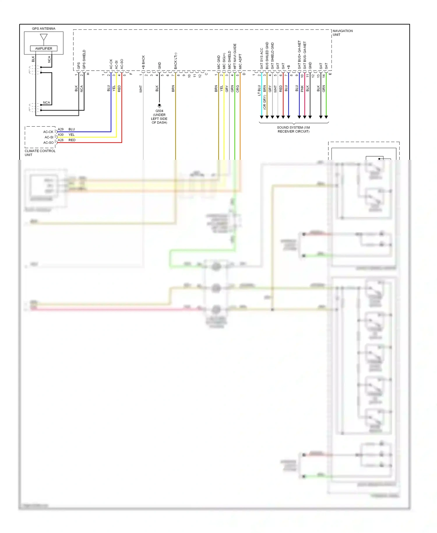 Wiring diagram mic shield for Honda Civic VIII (2005-2009) (4 of 4)