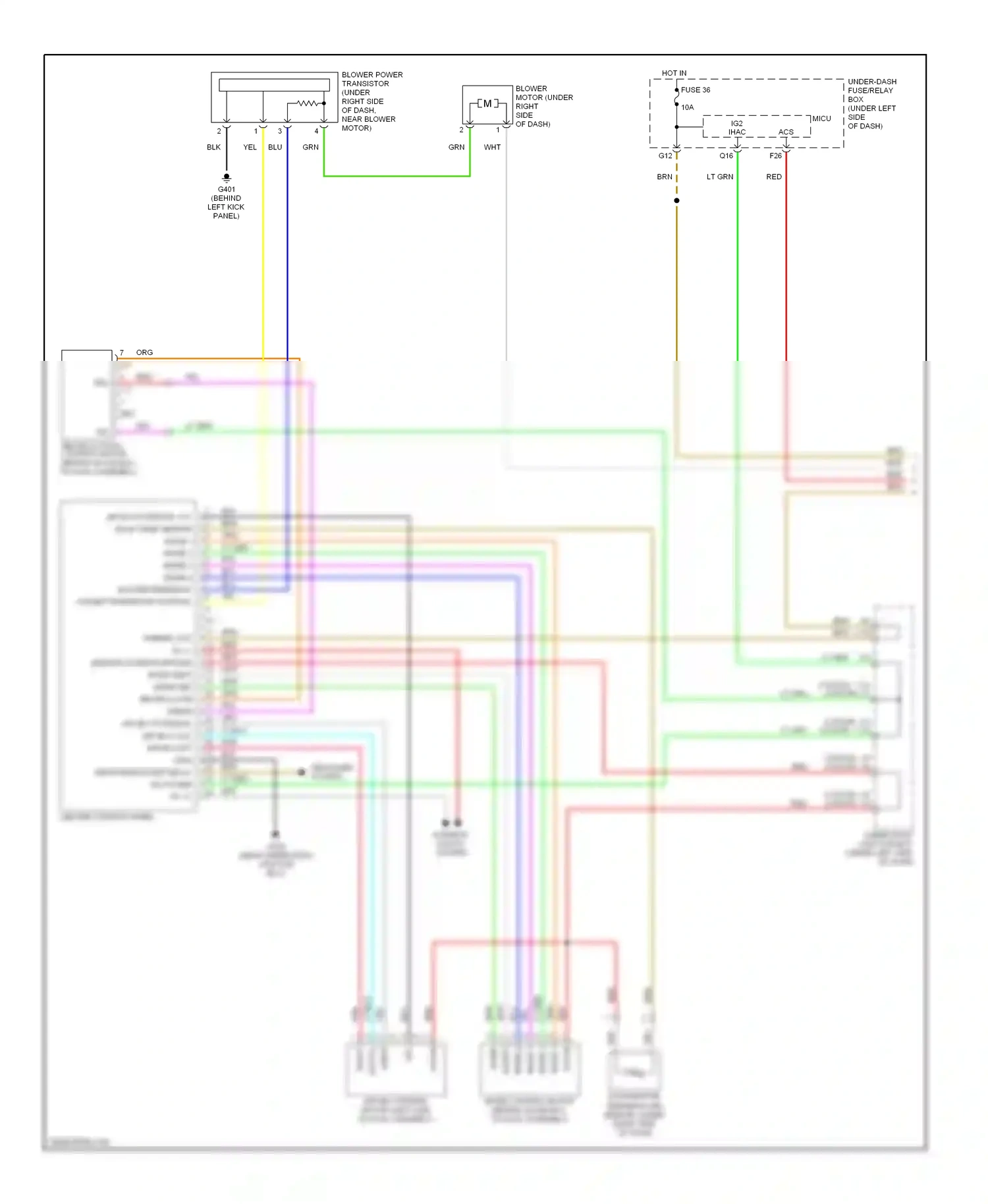 Wiring diagram mode 4 for Honda Civic VIII (2005-2009) (2 of 2)